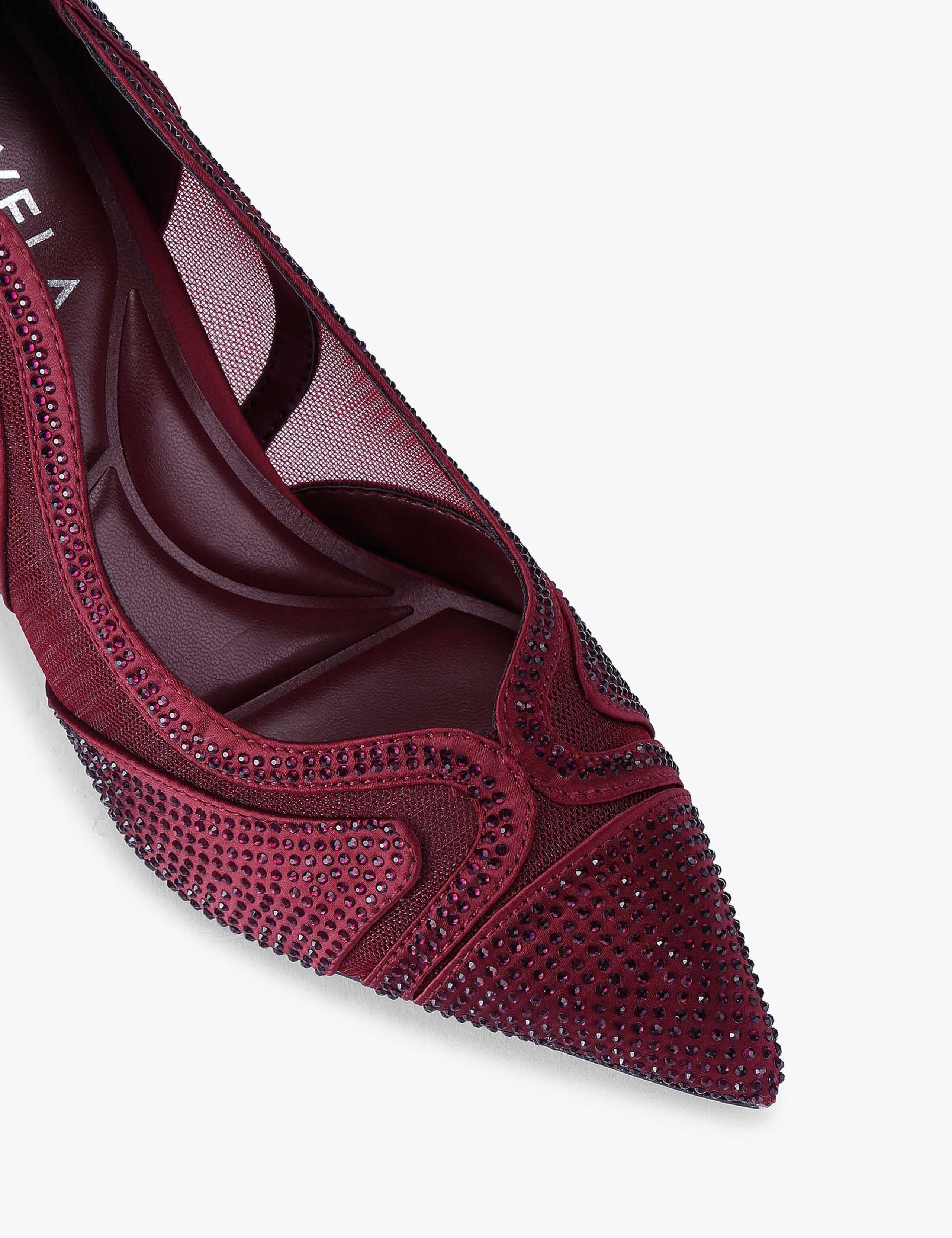 Embellished Stiletto Heel Pointed Court Shoes 4 of 5