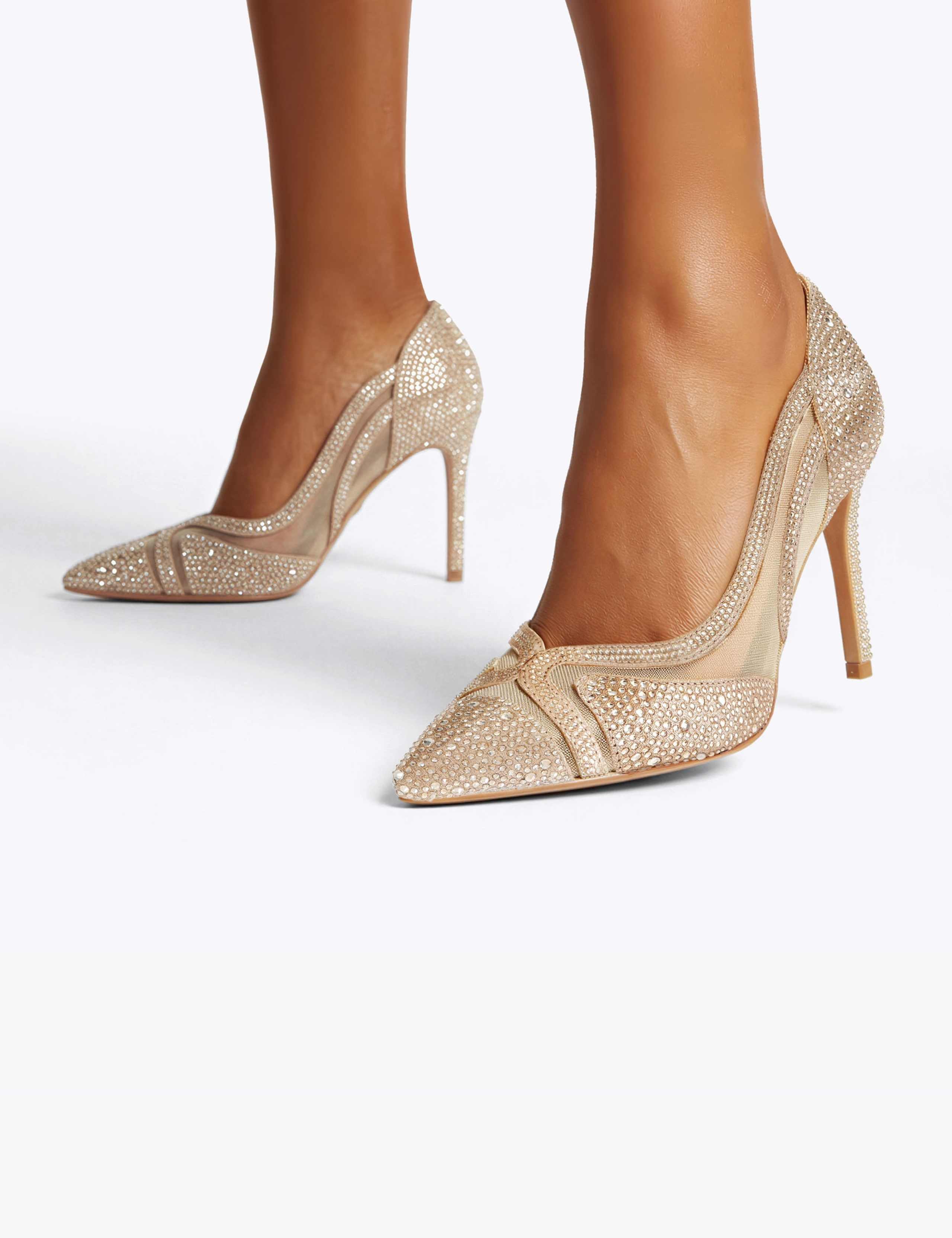 Embellished Stiletto Heel Pointed Court Shoes 2 of 5