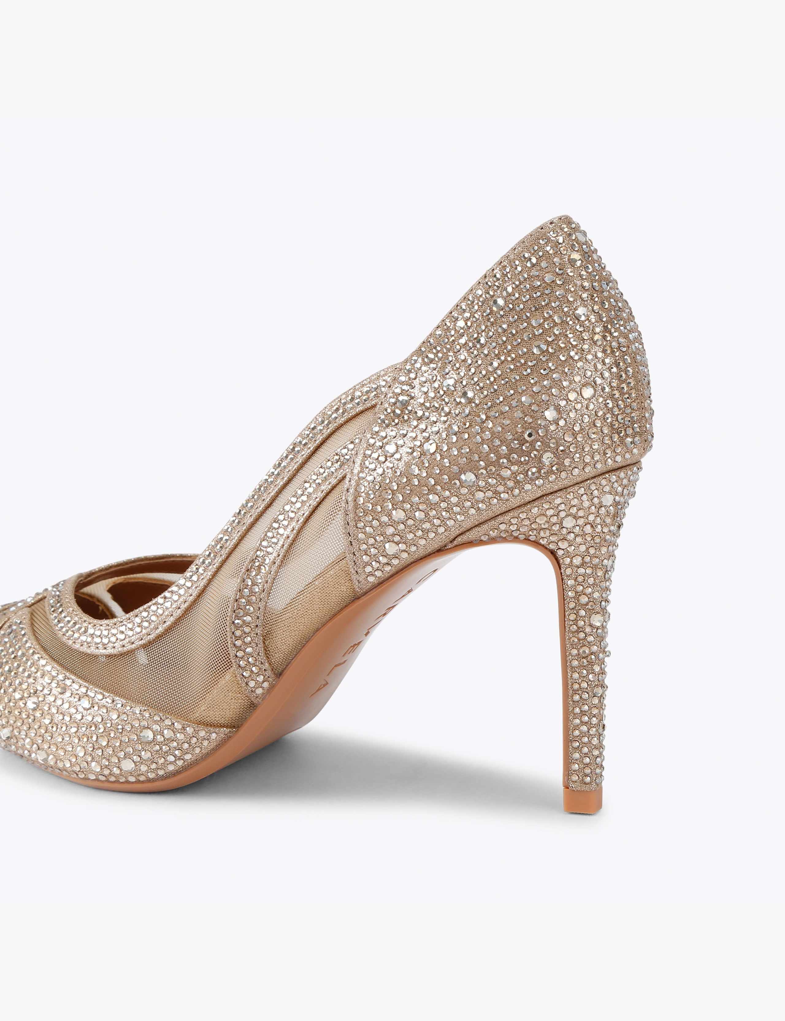 Embellished Stiletto Heel Pointed Court Shoes 5 of 5