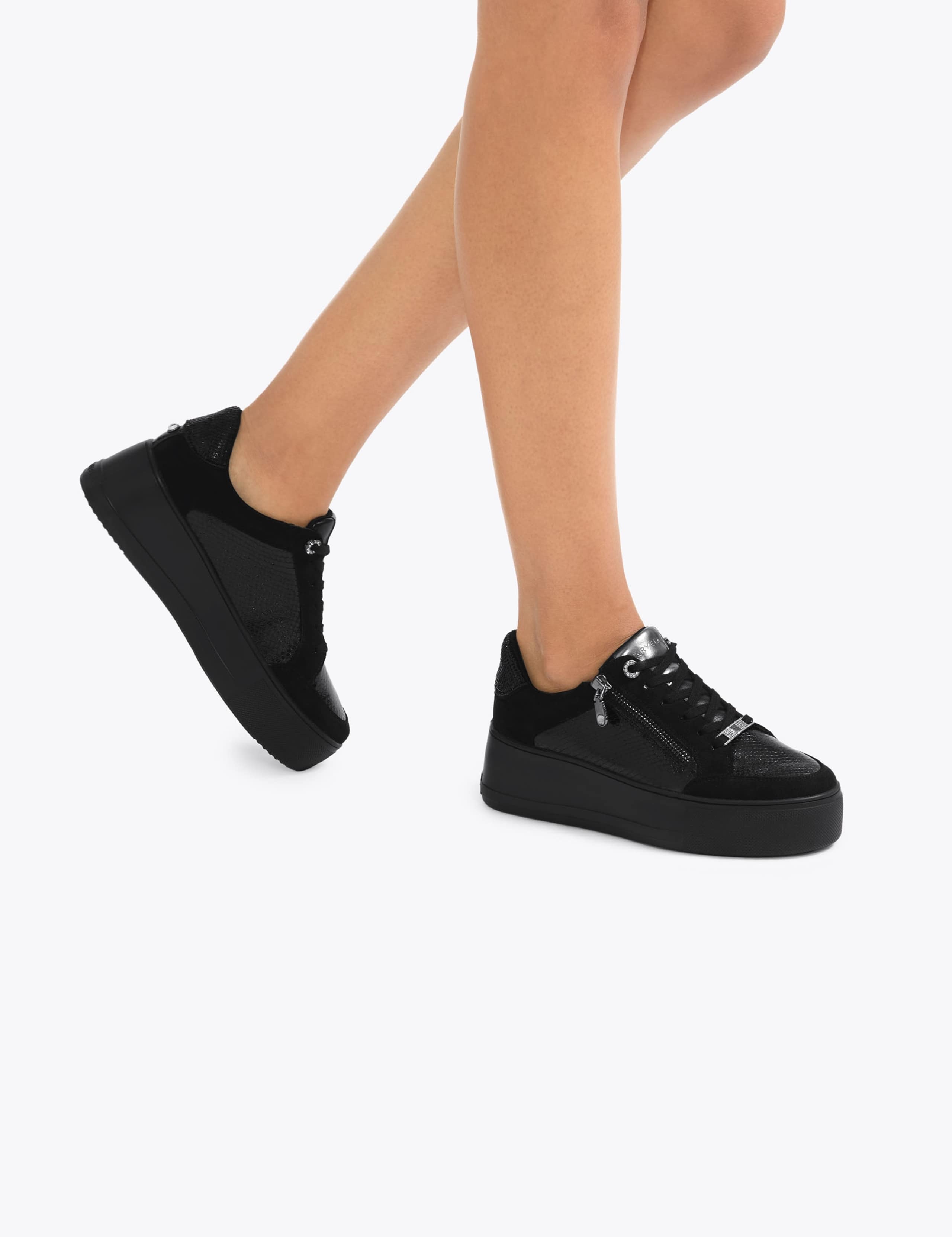 Zip Up Fastening Platform Trainers 2 of 5