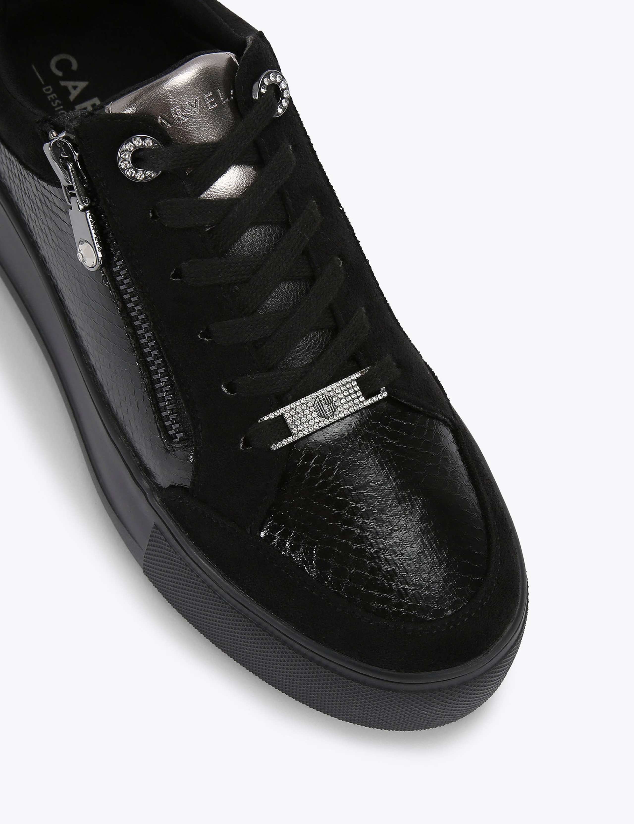 Zip Up Fastening Platform Trainers 3 of 5