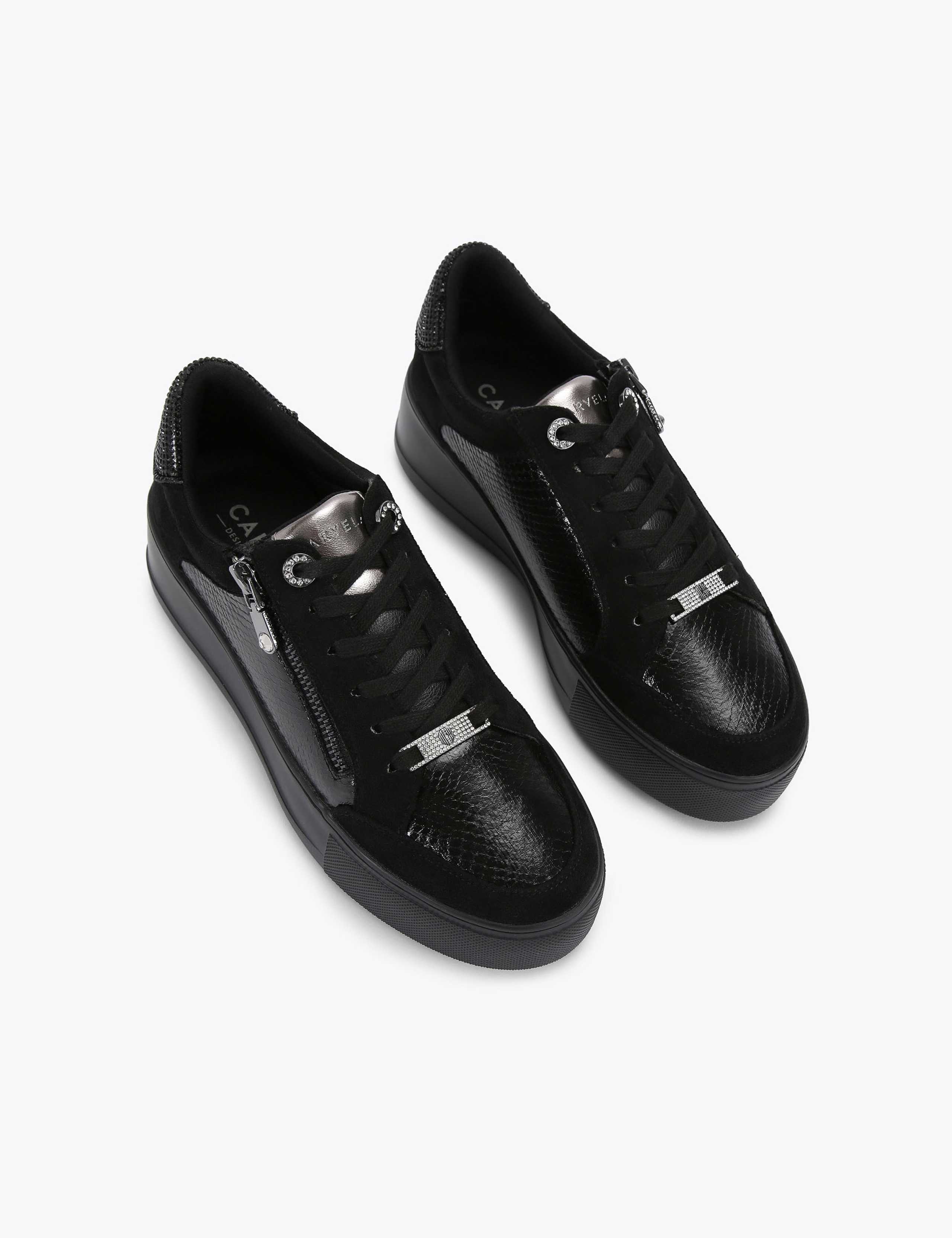 Zip Up Fastening Platform Trainers 4 of 5