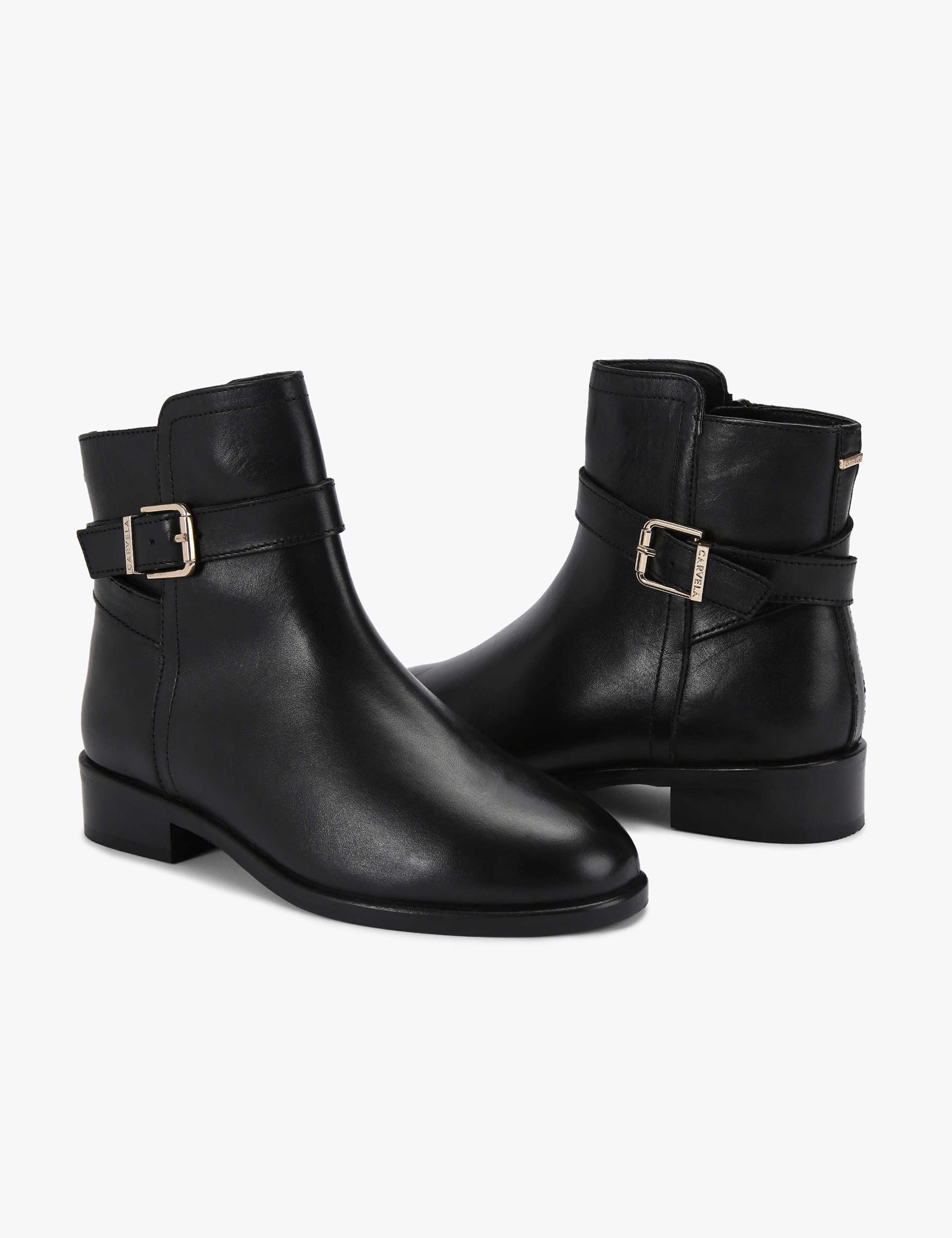 Wide Fit Pienza Leather Ankle Boots 2 of 4