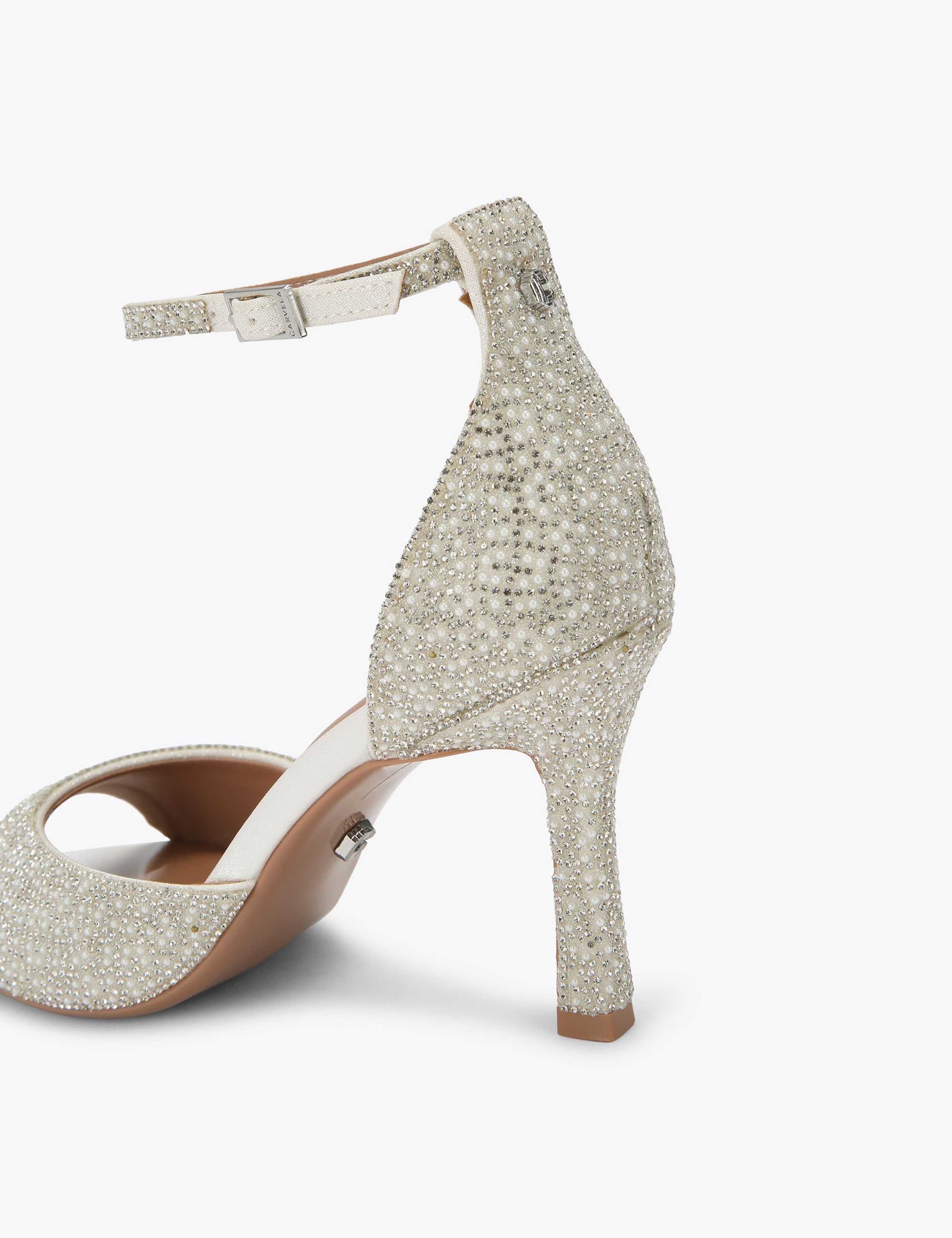 Sparkle Ankle Strap Stiletto Heel Sandals 5 of 5