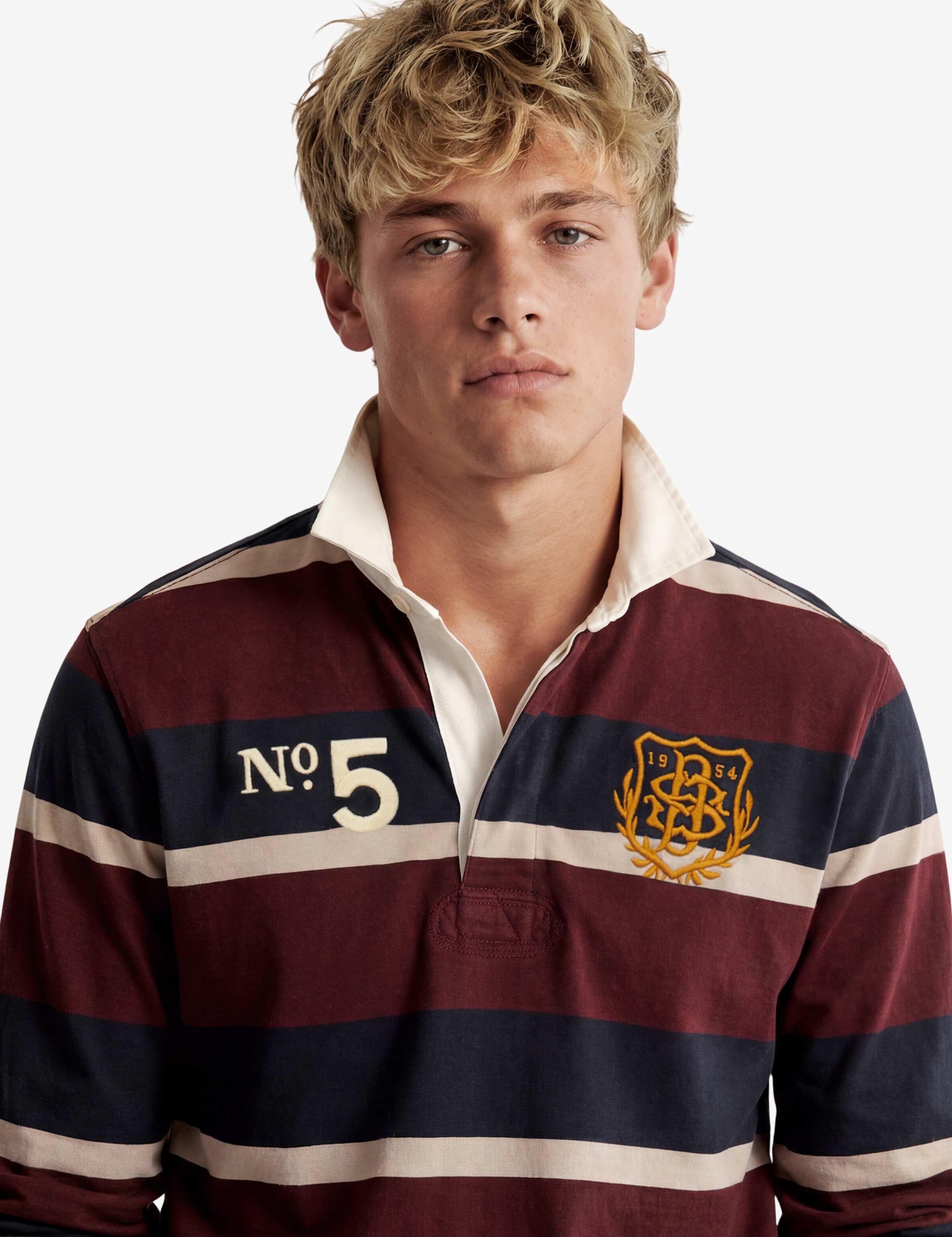 Pure Cotton Striped Embroidered Rugby Shirt 5 of 5