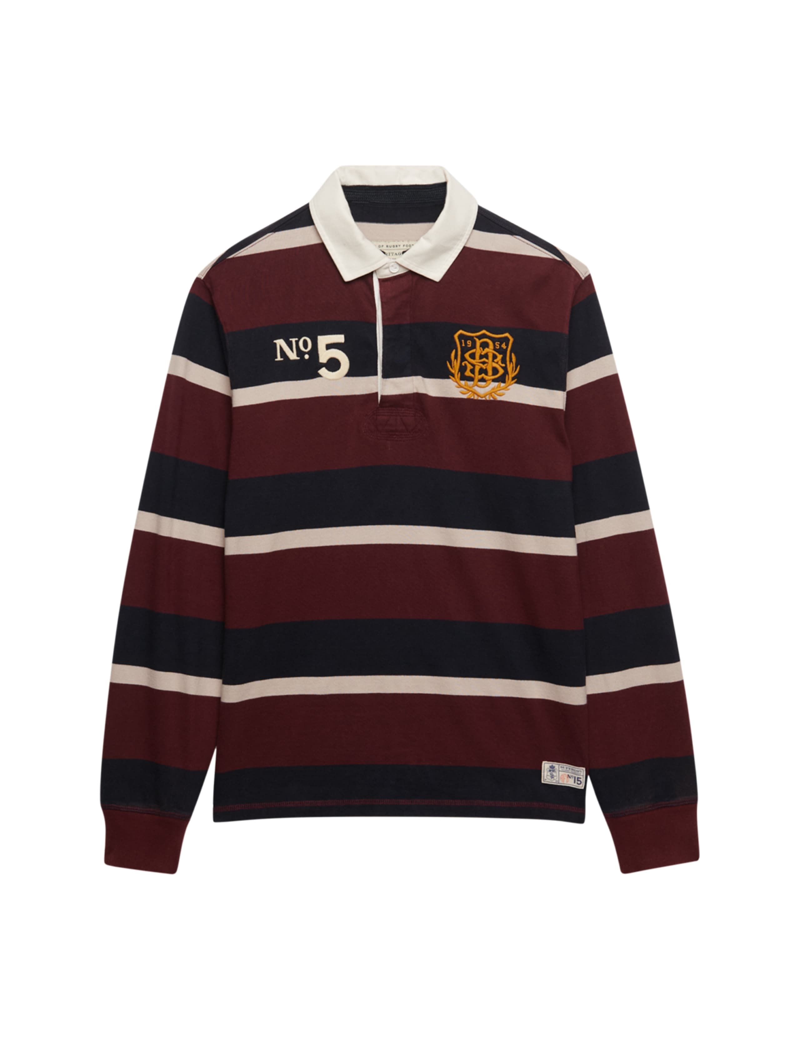 Pure Cotton Striped Embroidered Rugby Shirt 2 of 5