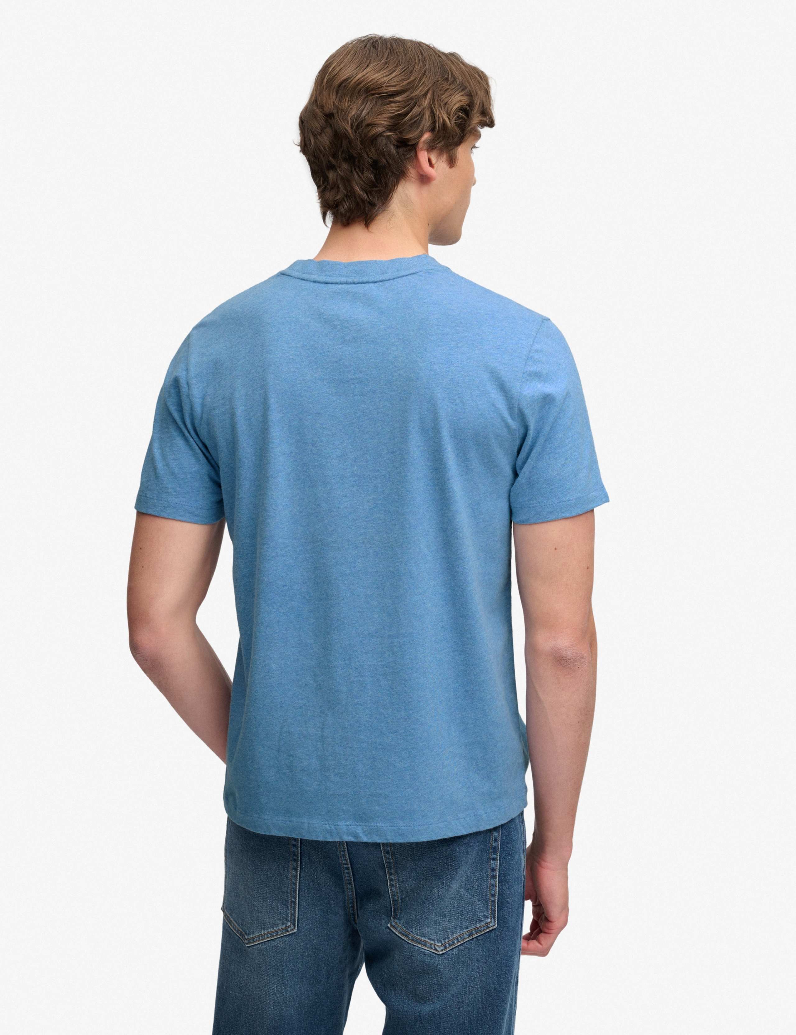 Pure Cotton Chest Stripe Crew Neck T-Shirt 4 of 7