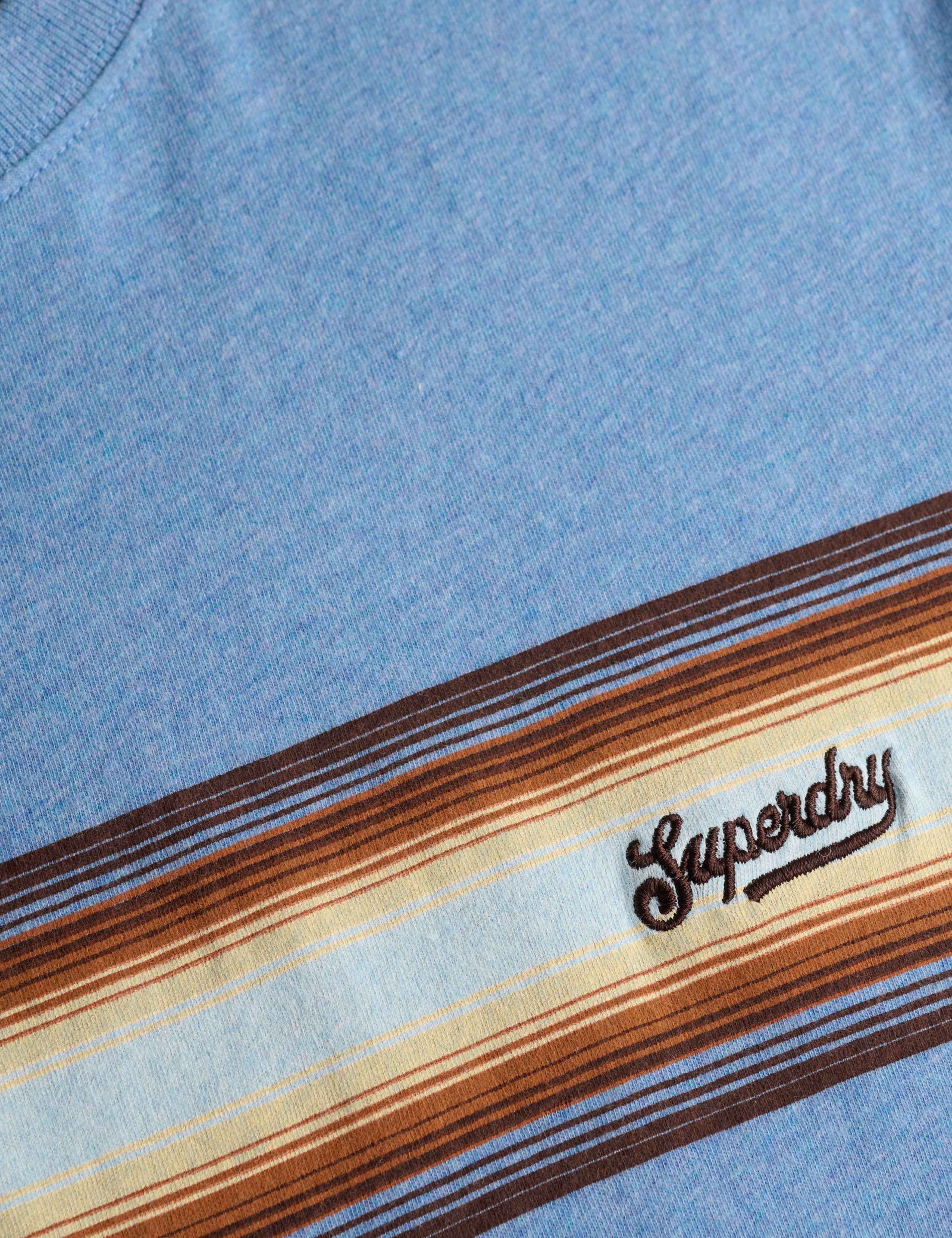 Pure Cotton Chest Stripe Crew Neck T-Shirt 7 of 7