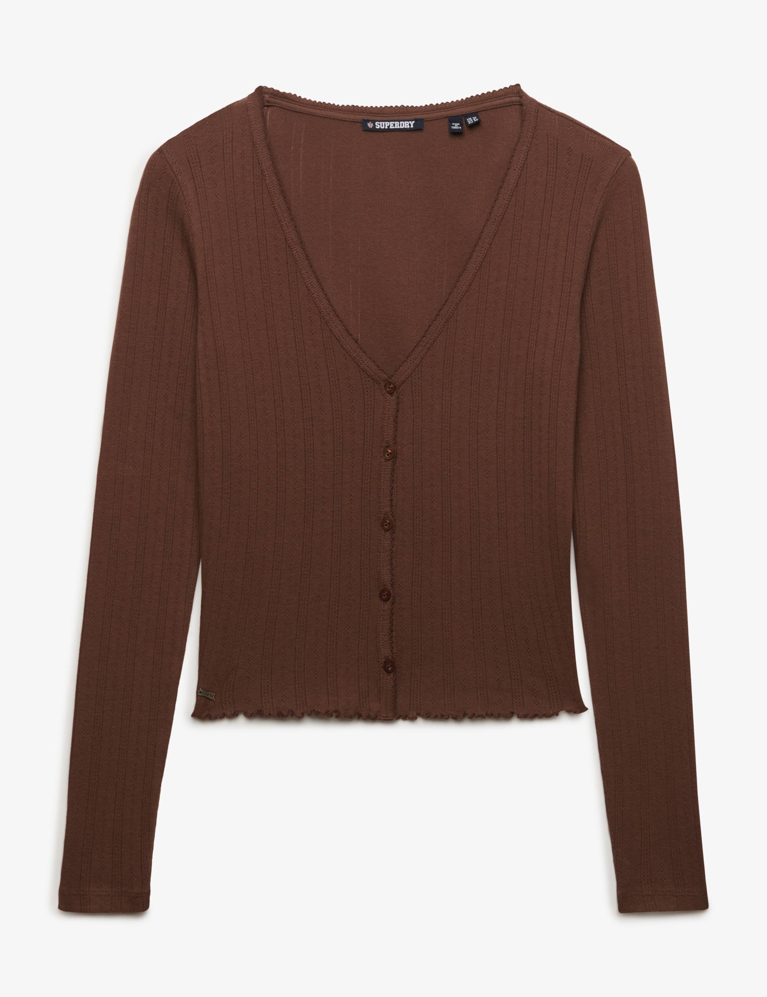 Pure Cotton Striped Cardigan 2 of 8