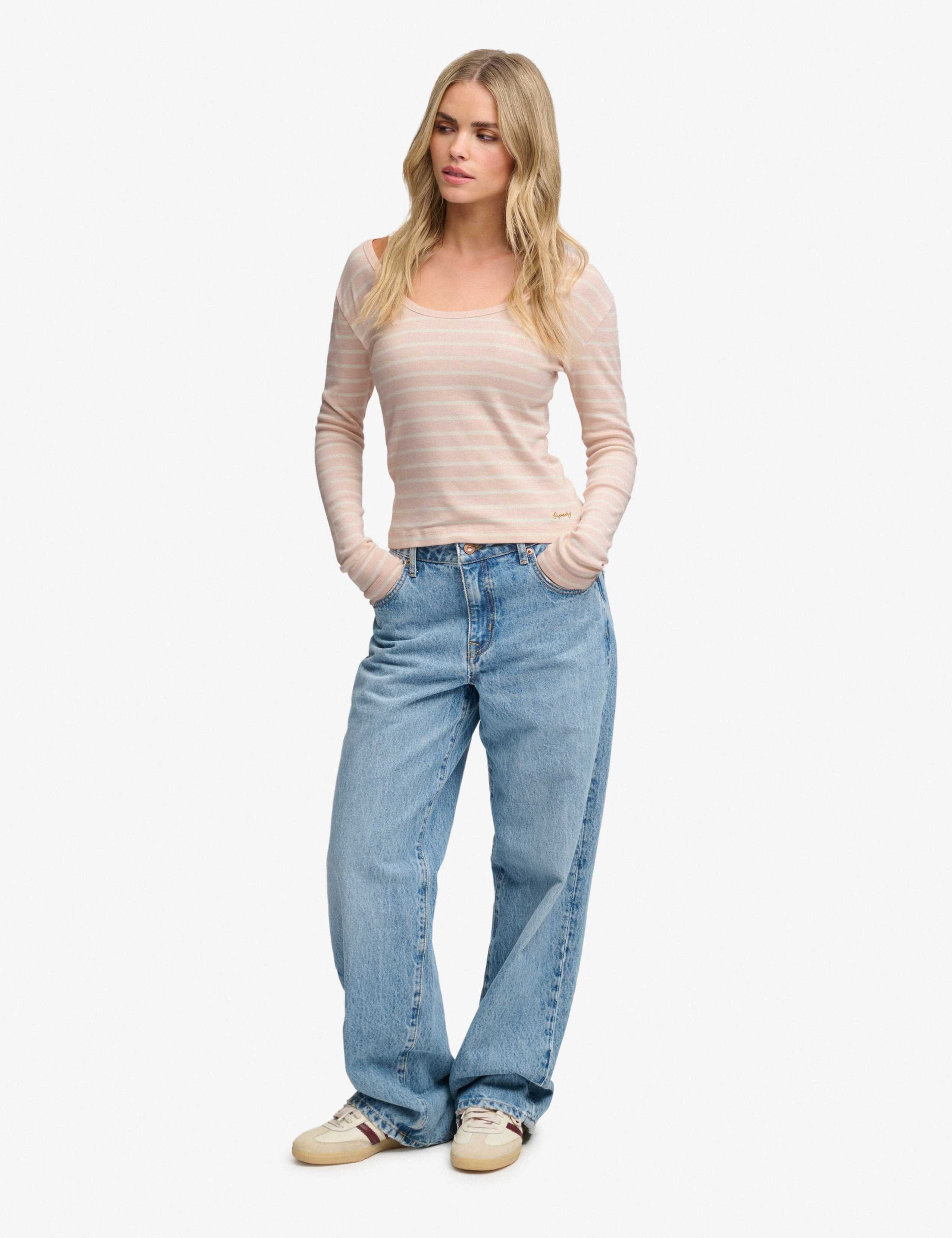 Pure Cotton Striped Scoop Neck Top 5 of 7