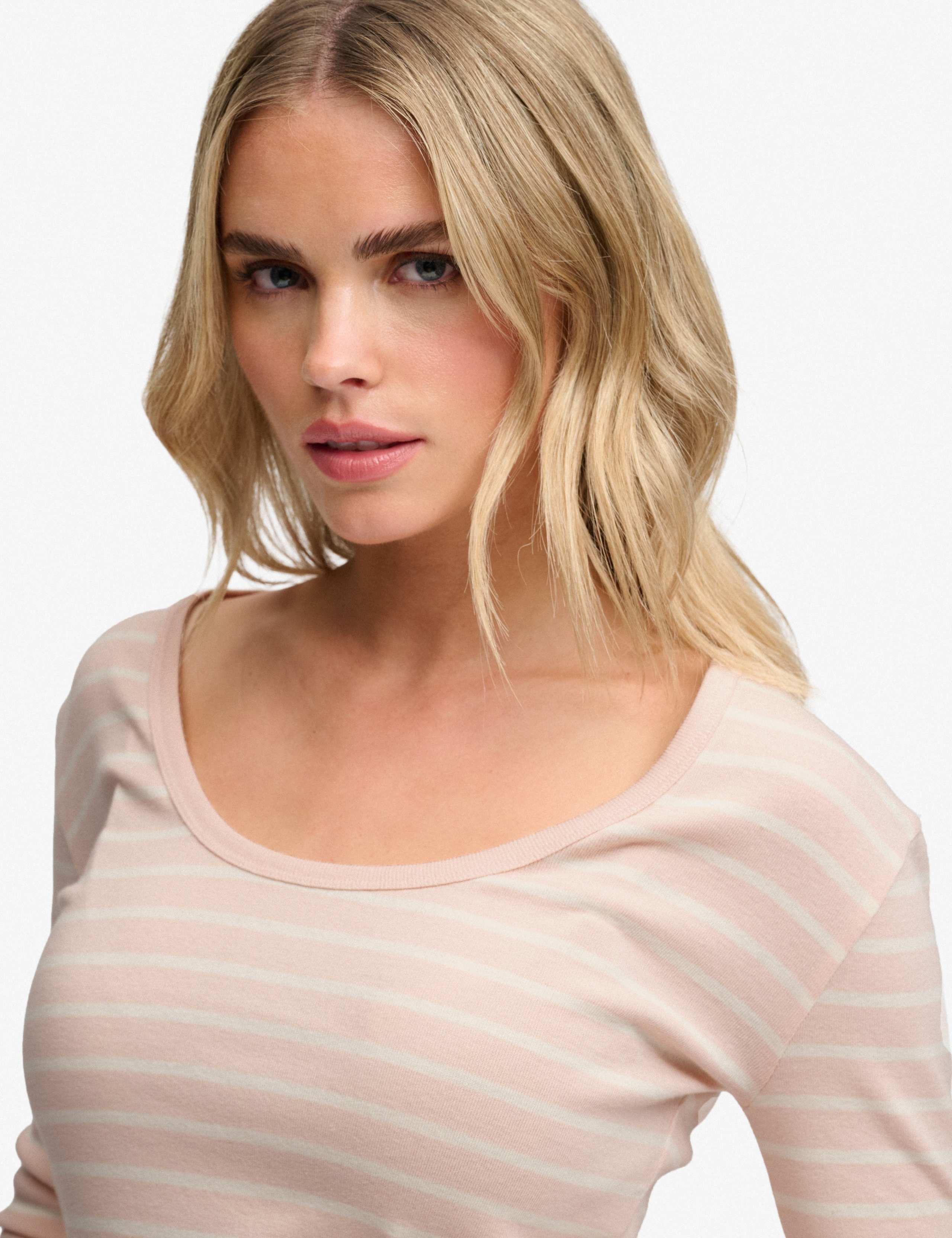 Pure Cotton Striped Scoop Neck Top 6 of 7