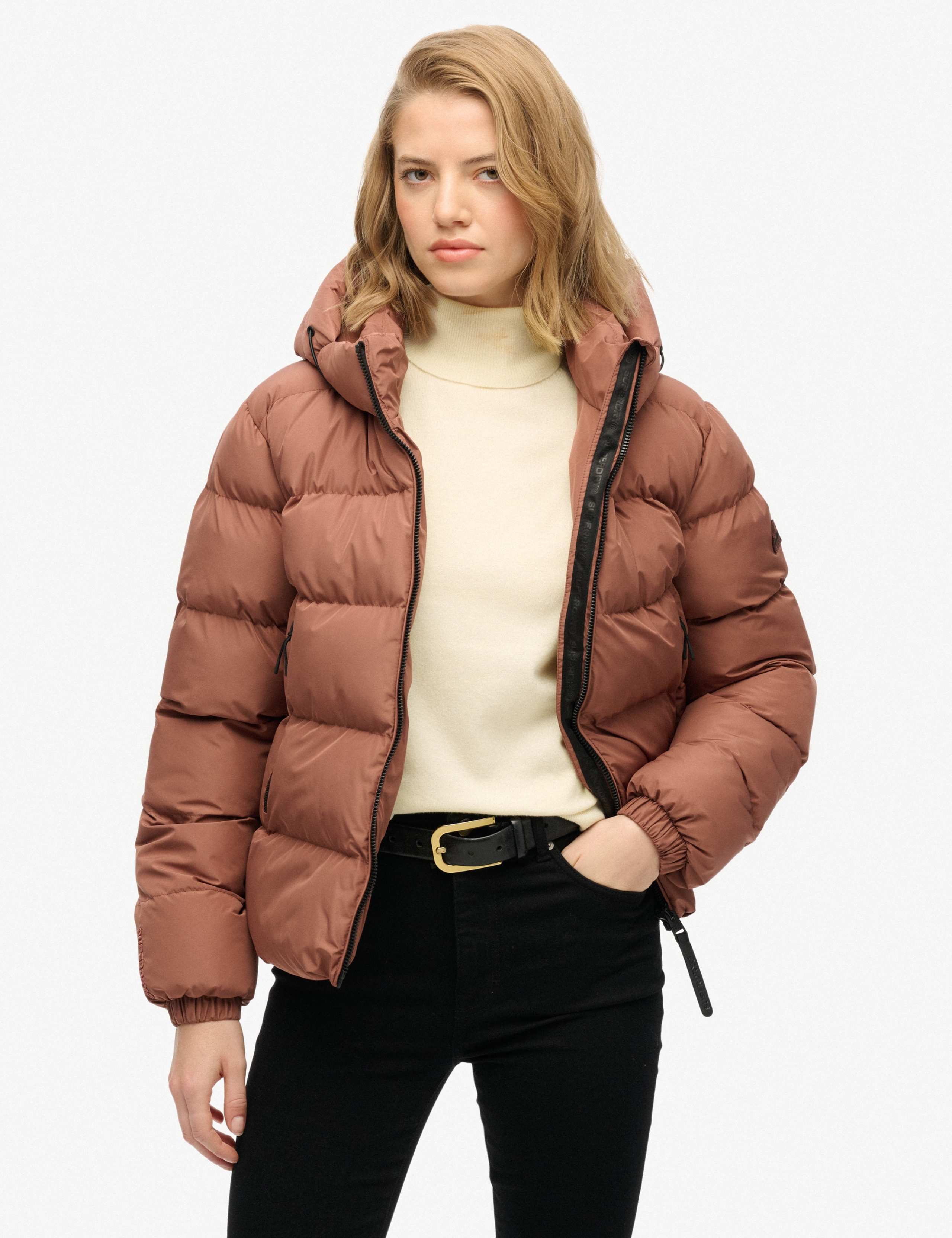 Water Resistant Hooded Puffer Jacket 1 of 7