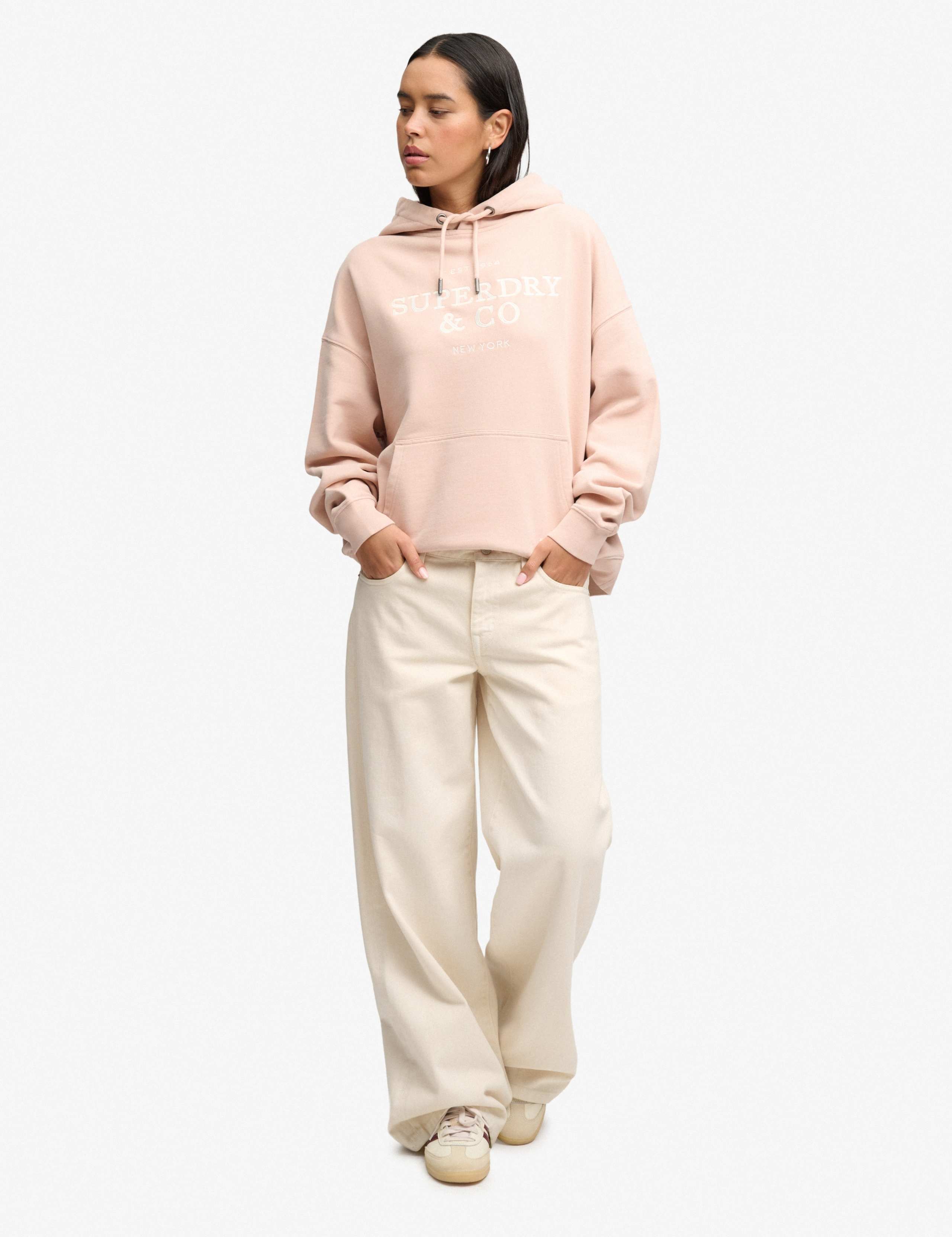 Cotton Rich Embroidered Oversized Hoodie 3 of 6