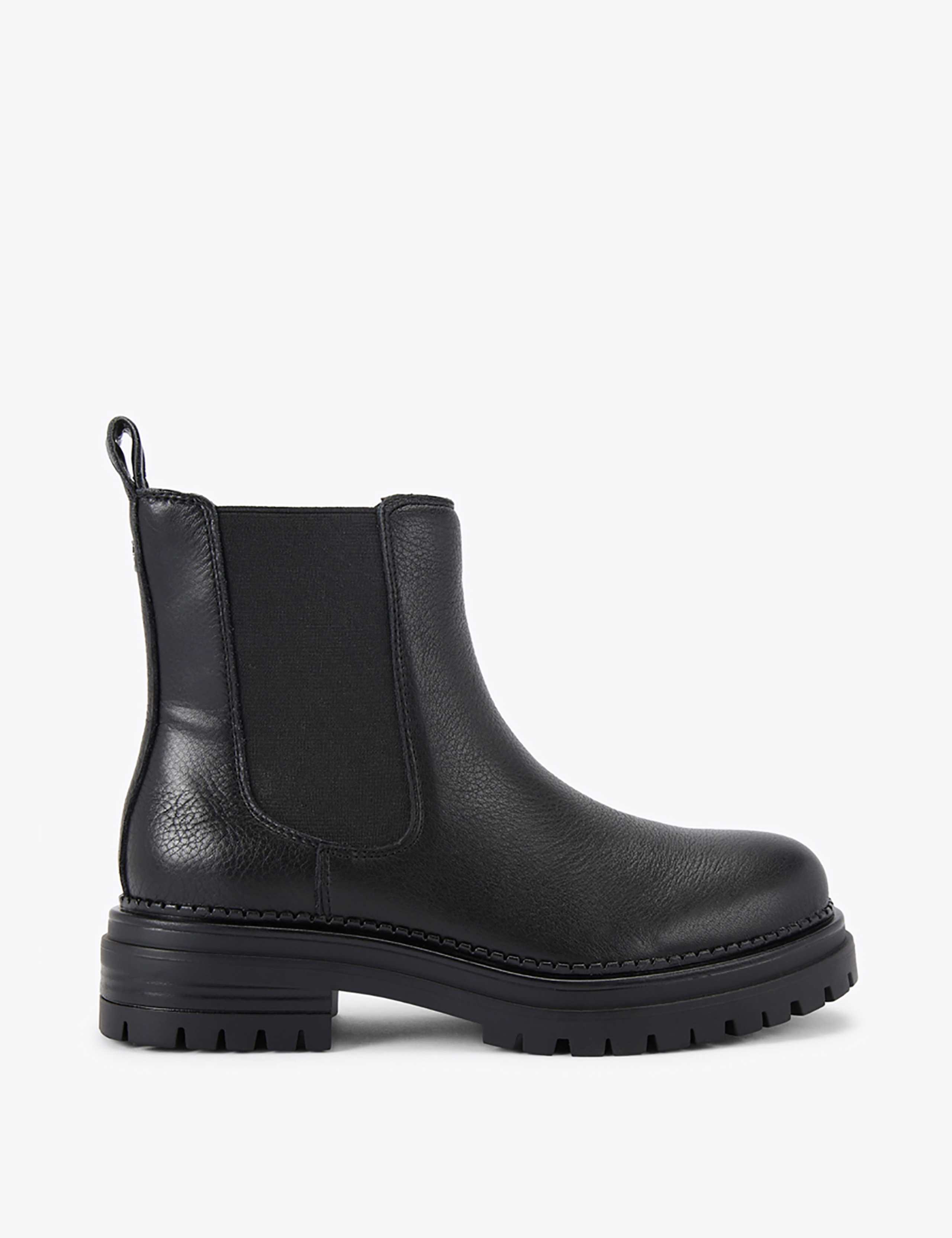 Leather Flat Round Toe Chelsea Boots 2 of 5