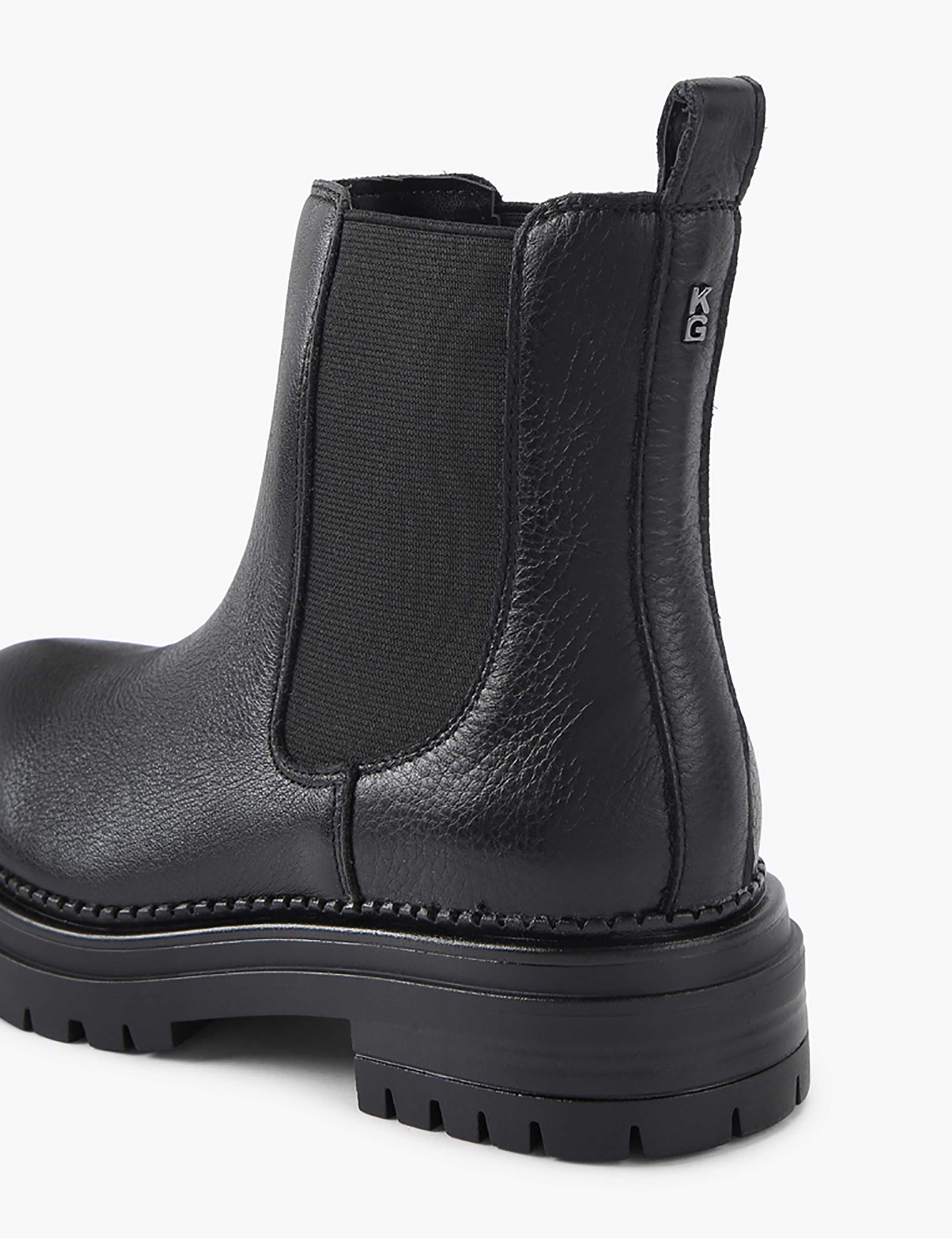 Leather Flat Round Toe Chelsea Boots 5 of 5