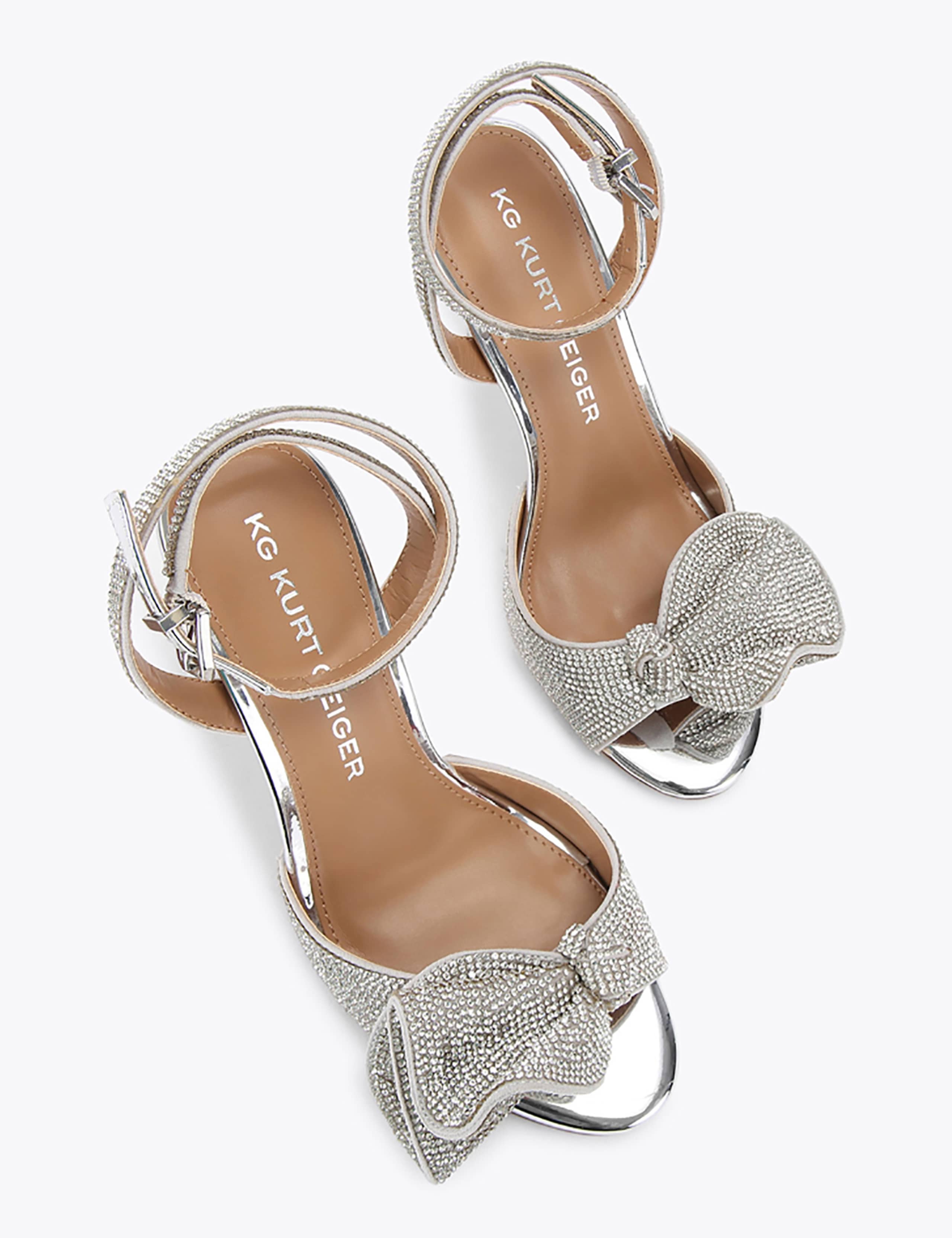 Sparkle Ankle Strap Stiletto Heel Sandals 3 of 5