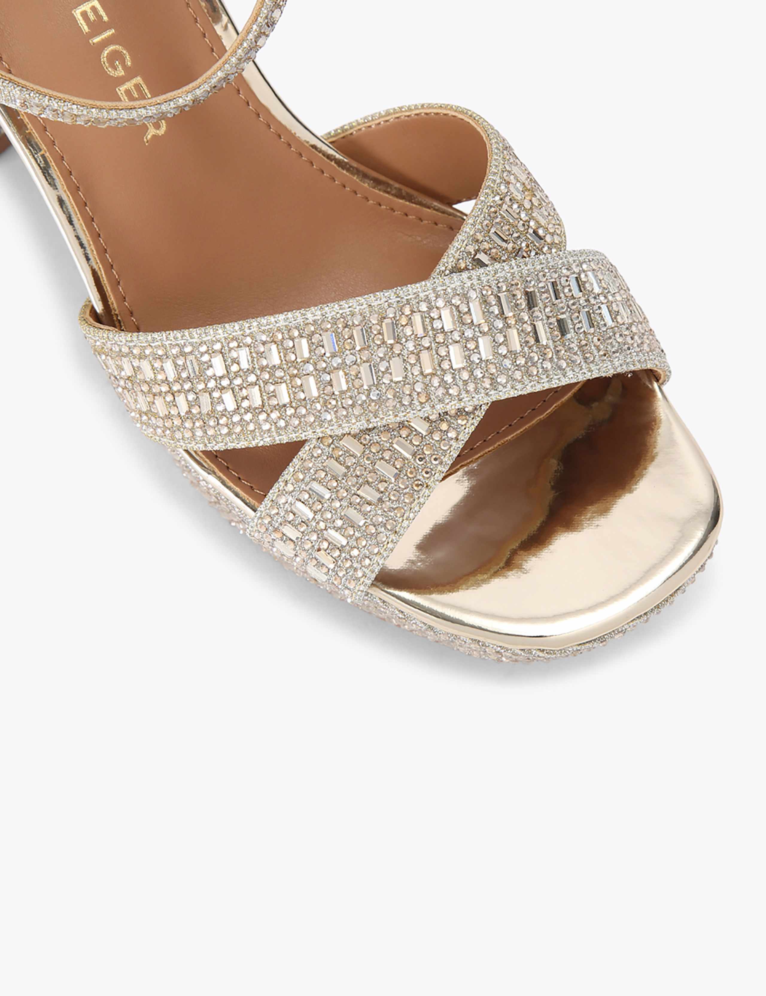 Sparkle Platform Block Heel Sandals 3 of 4