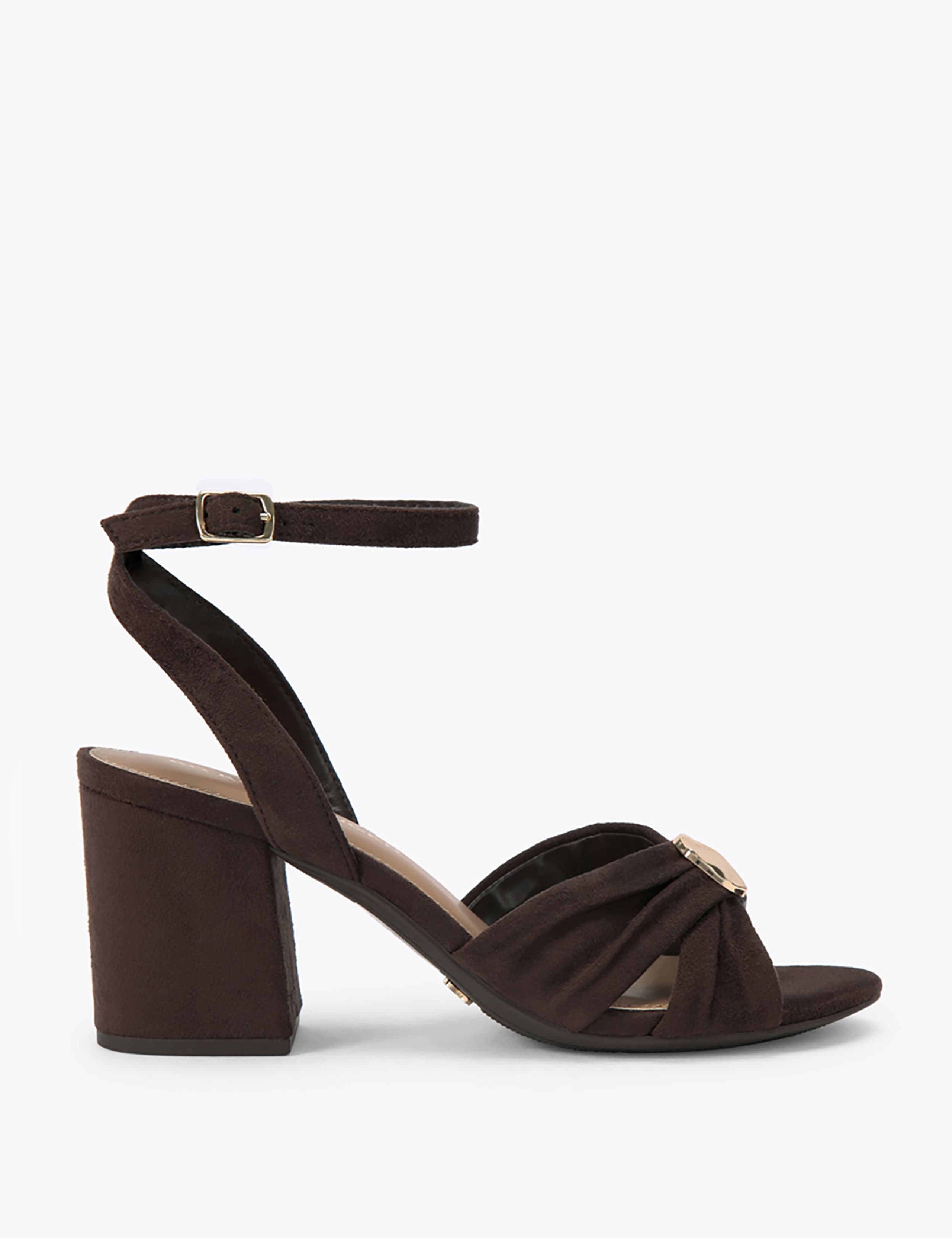 Crossover Ankle Strap Block Heel Sandals 2 of 5