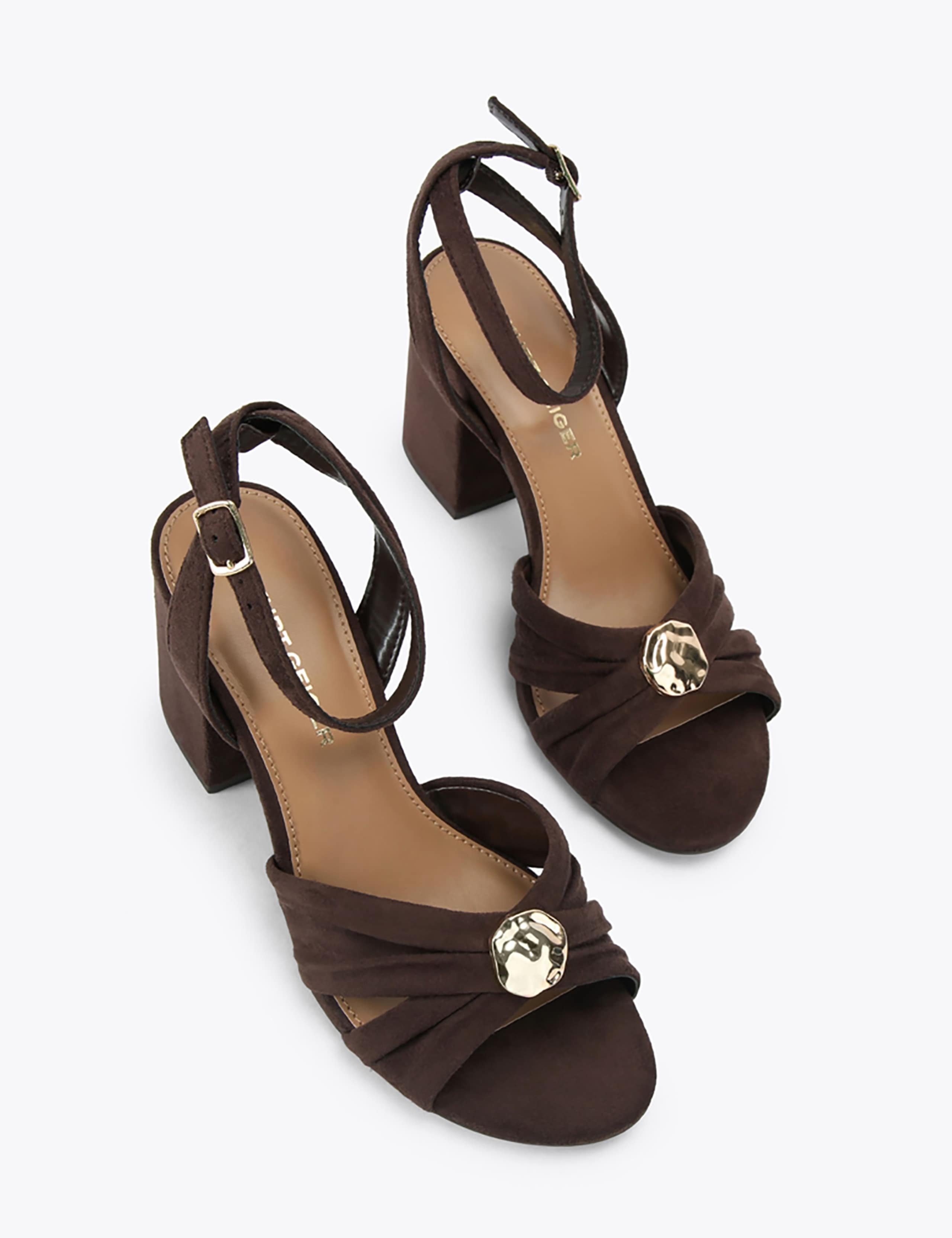 Crossover Ankle Strap Block Heel Sandals 3 of 5