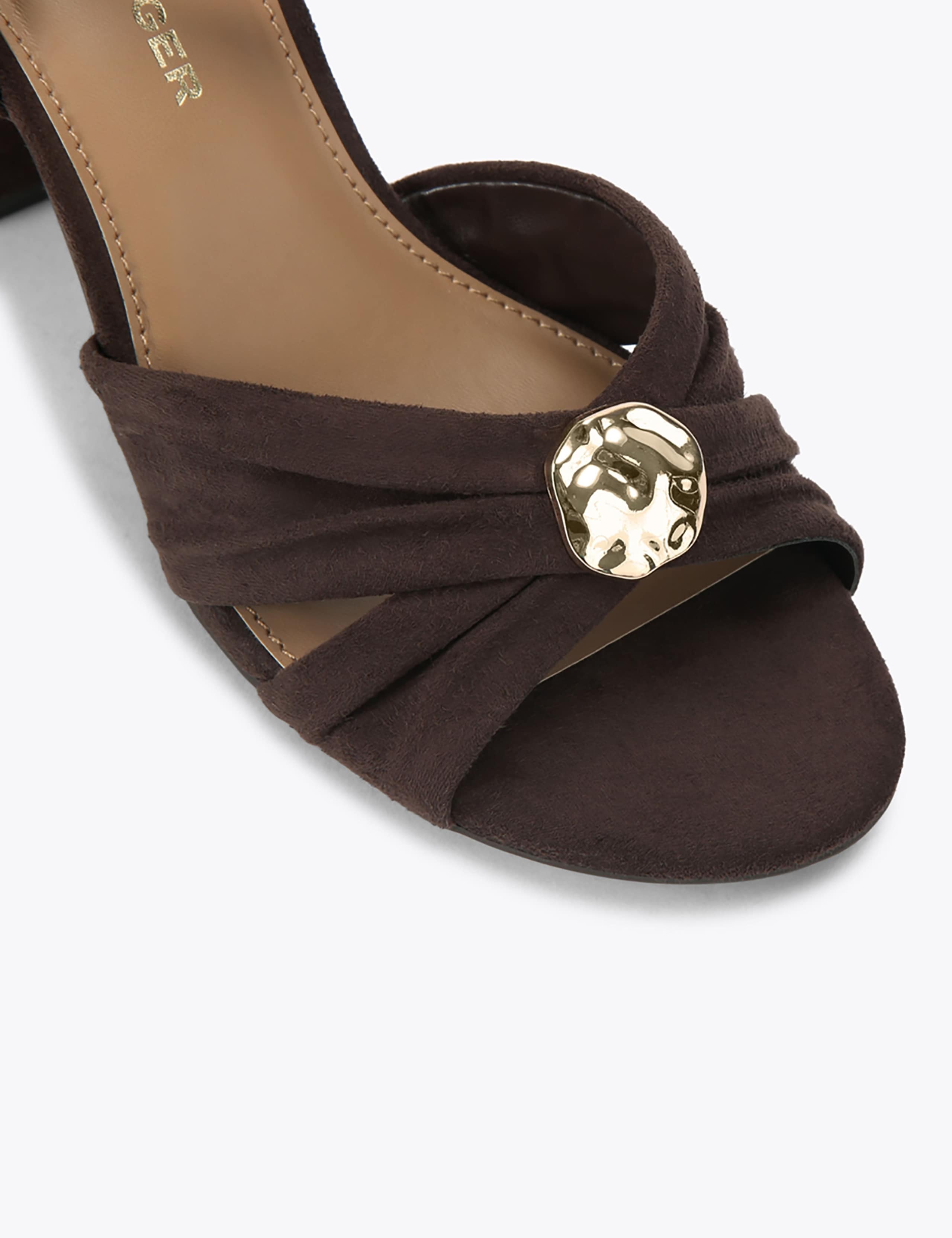 Crossover Ankle Strap Block Heel Sandals 4 of 5