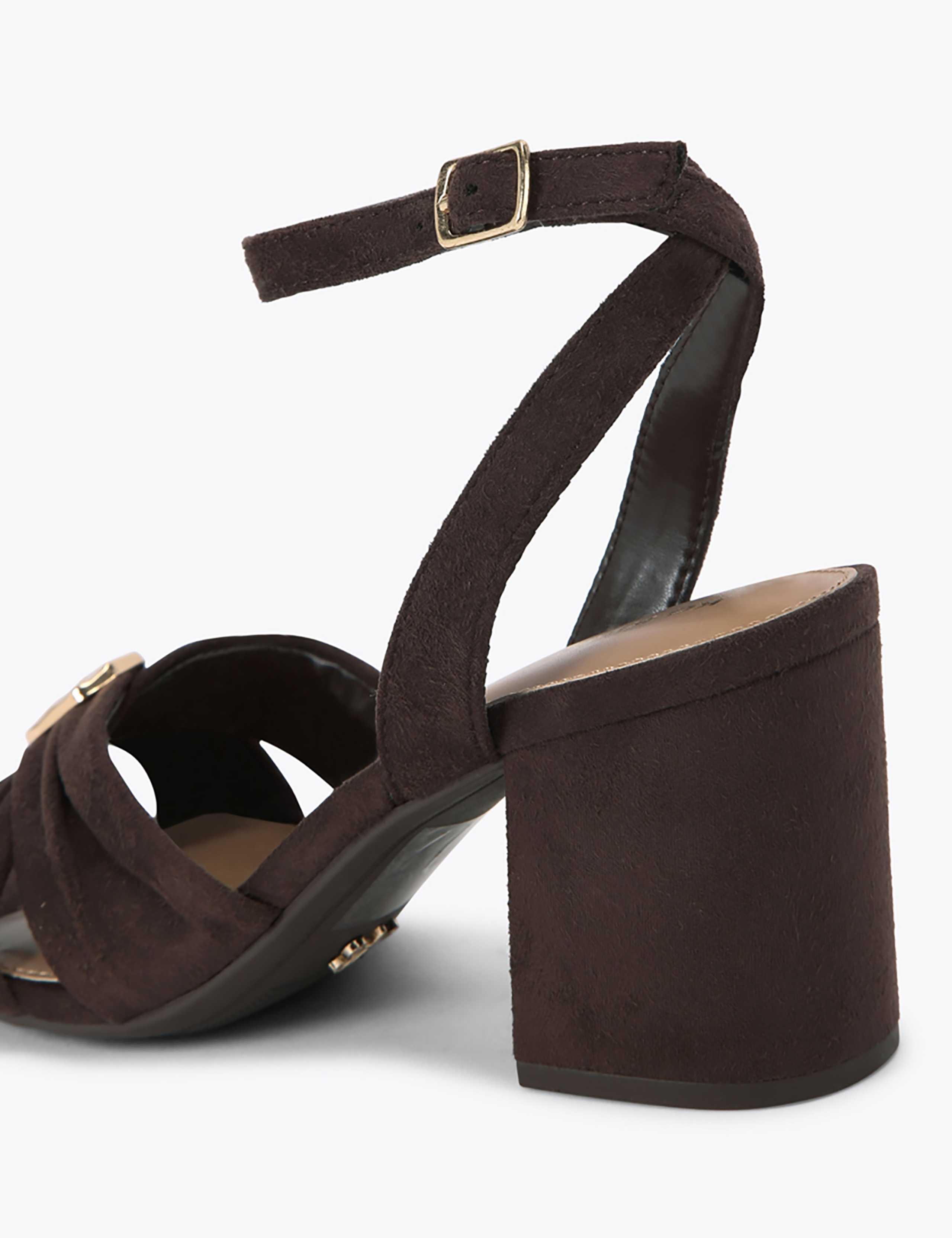 Crossover Ankle Strap Block Heel Sandals 5 of 5