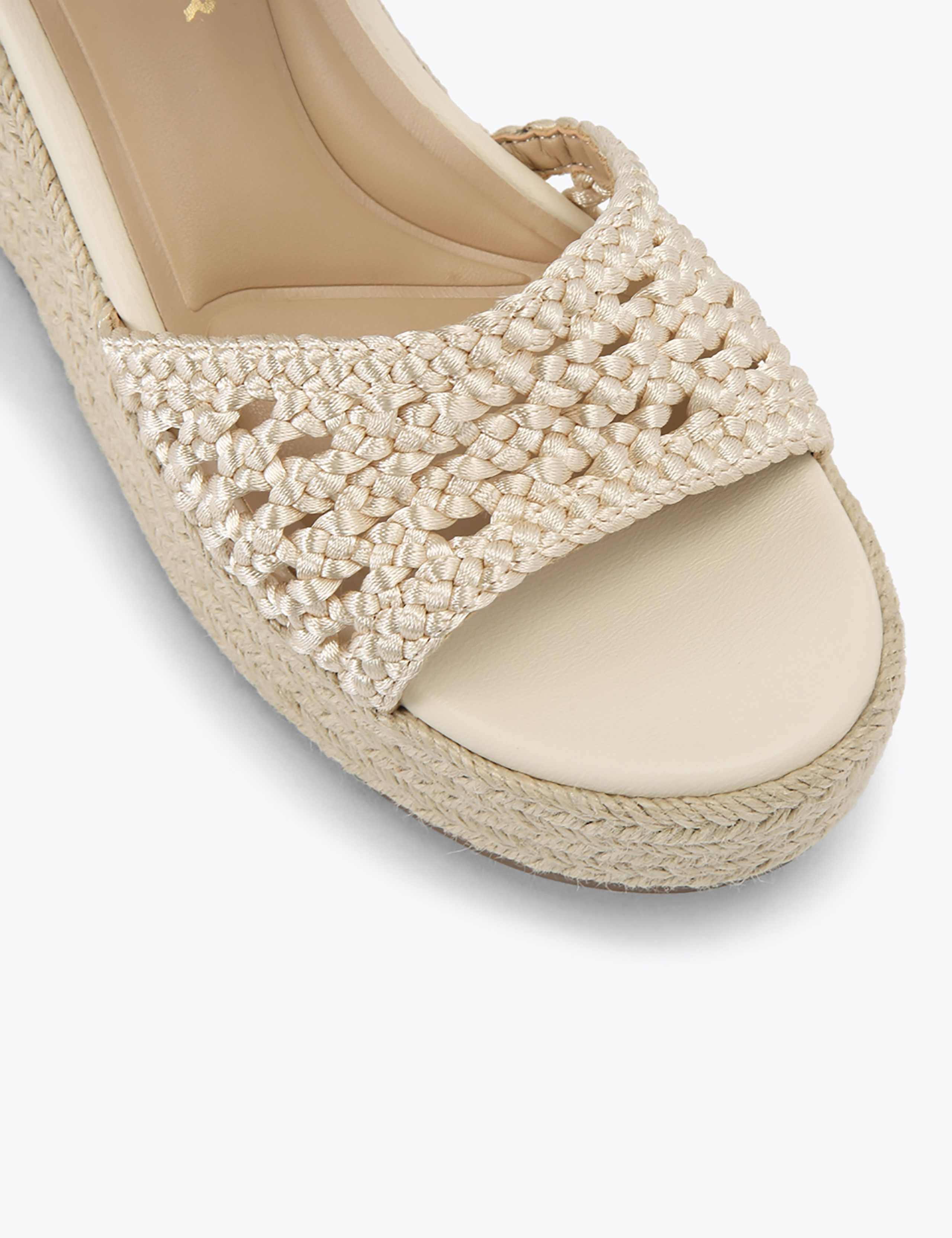 Woven Ankle Strap Flatform Wedge Sandals 3 of 4