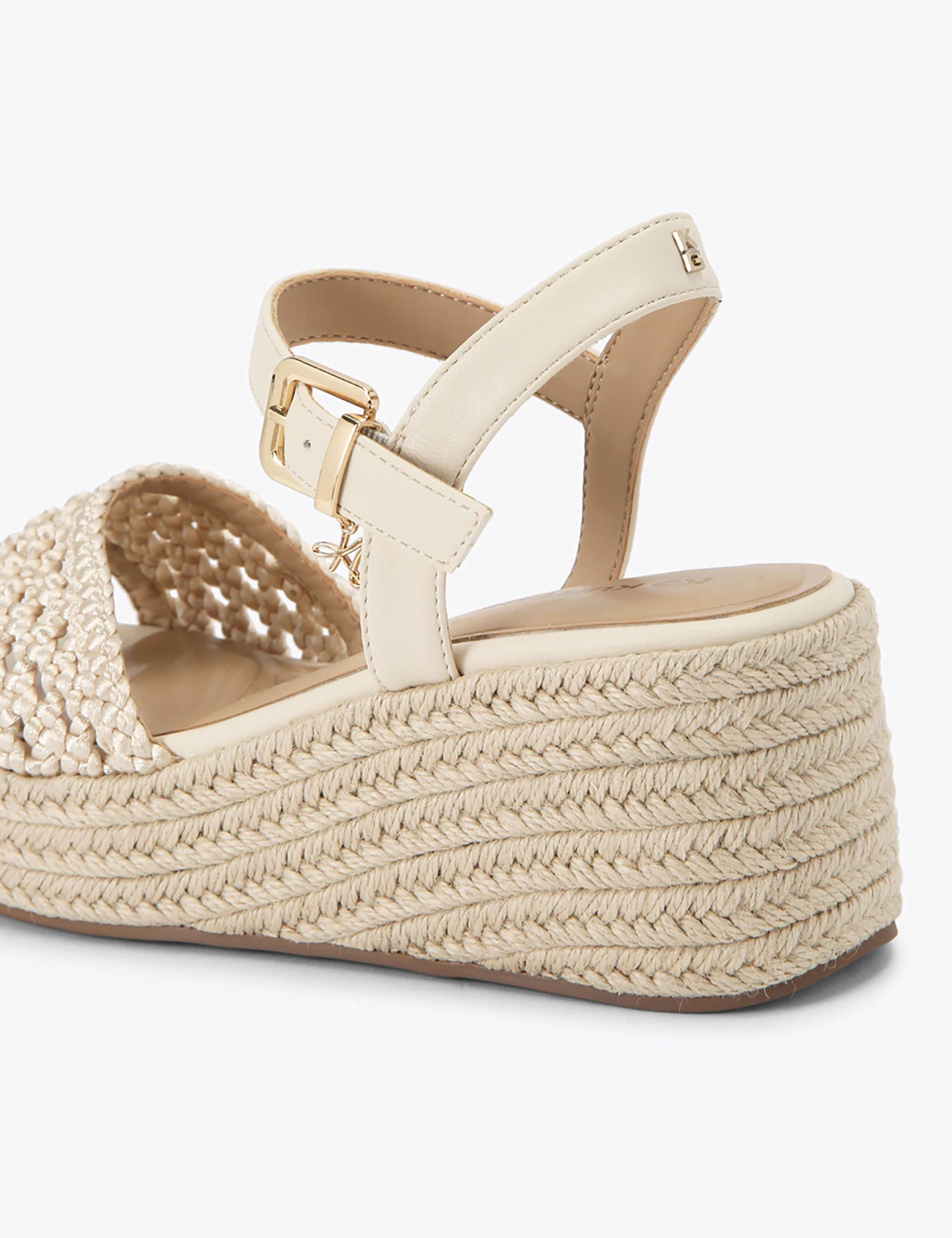 Woven Ankle Strap Flatform Wedge Sandals 4 of 4