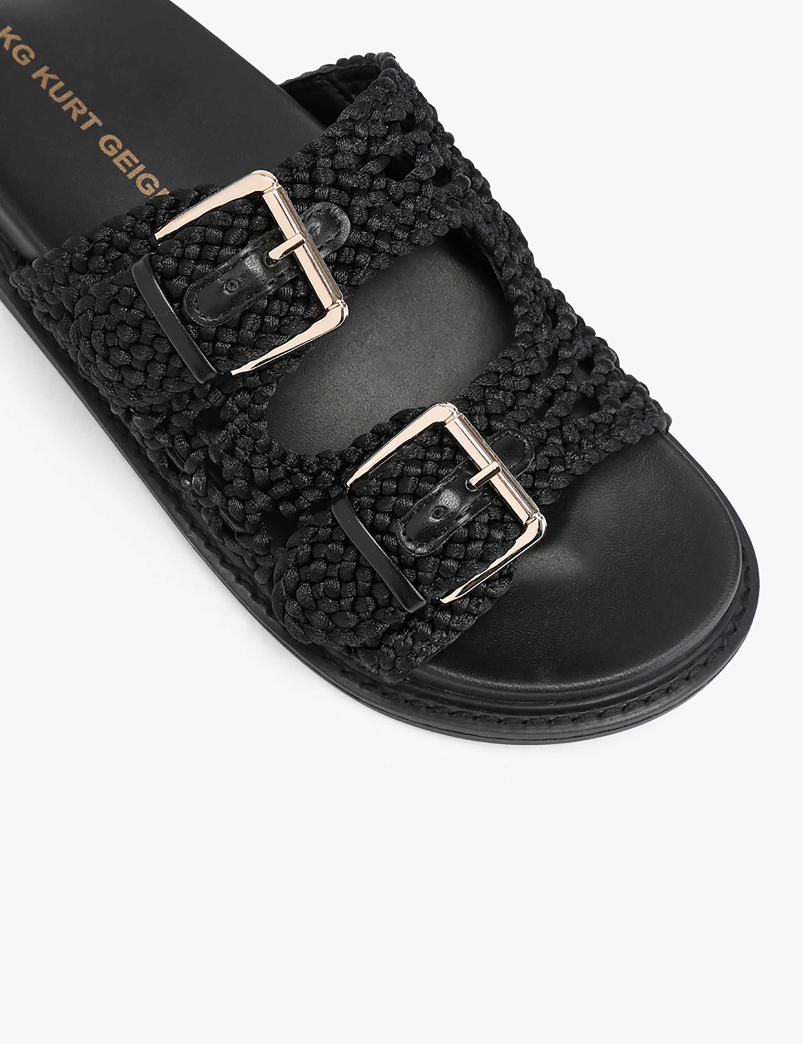 Woven Buckle Flat Footbed Sliders 4 of 5