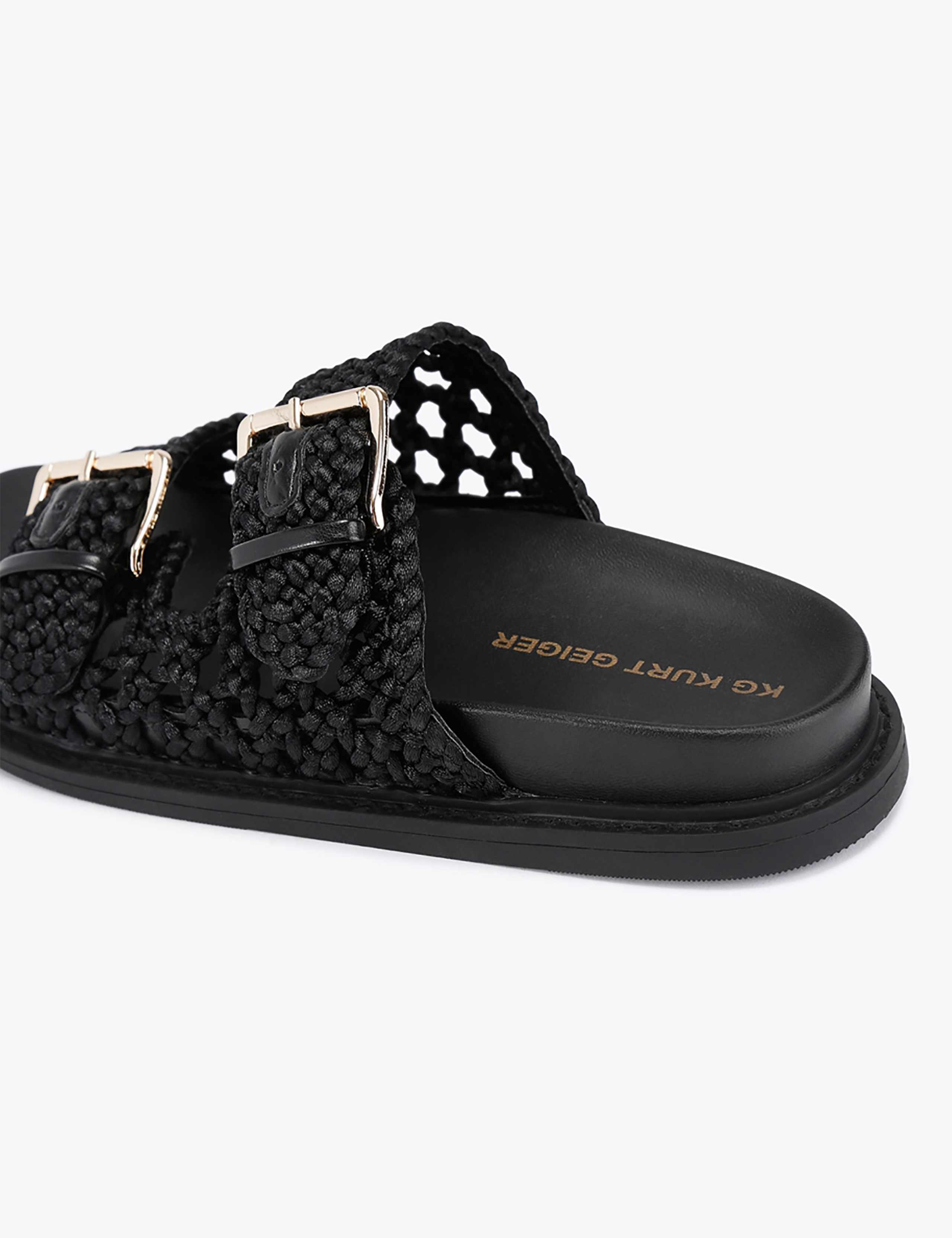 Woven Buckle Flat Footbed Sliders 5 of 5