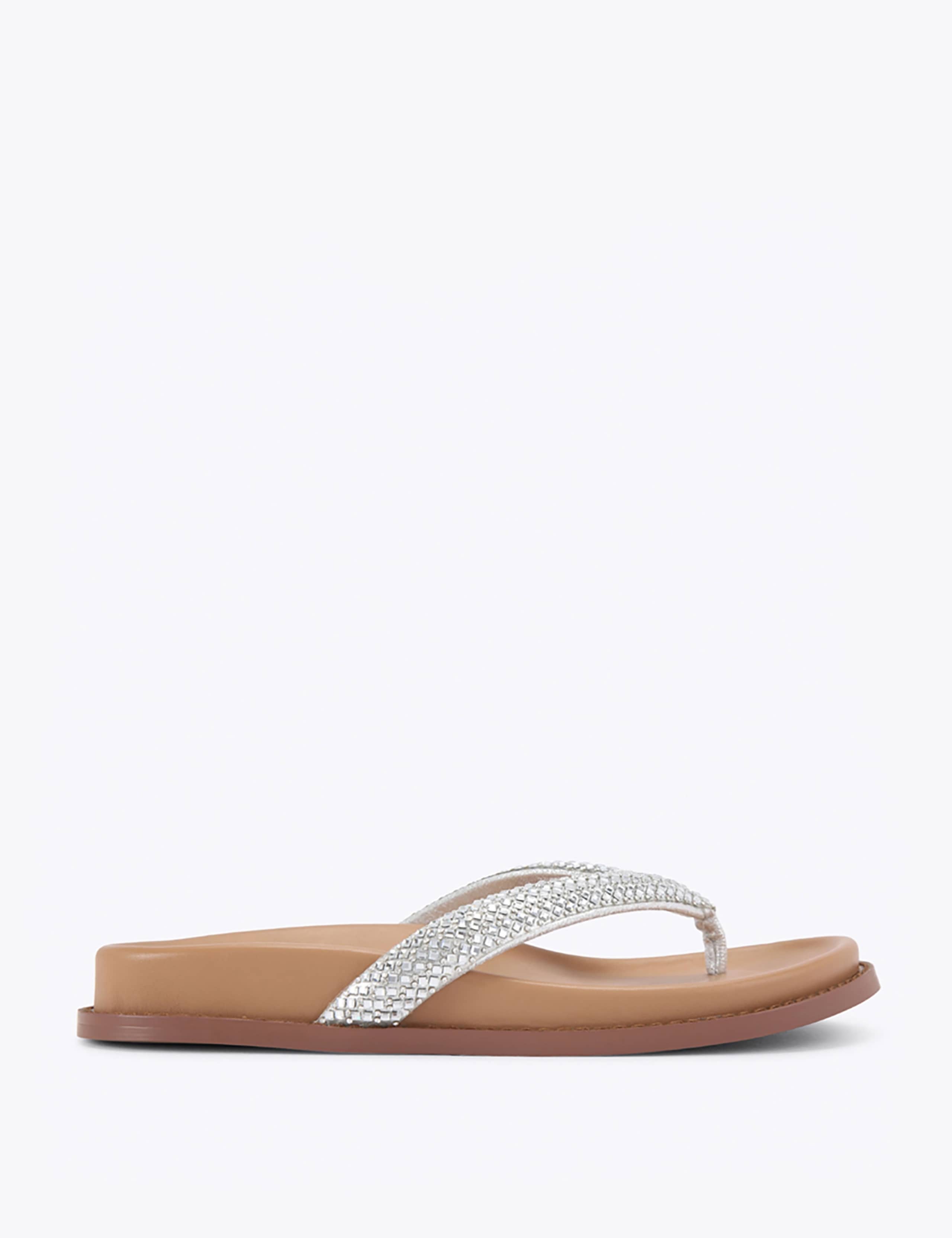 Sparkle Flat Footbed Flip Flops 2 of 5