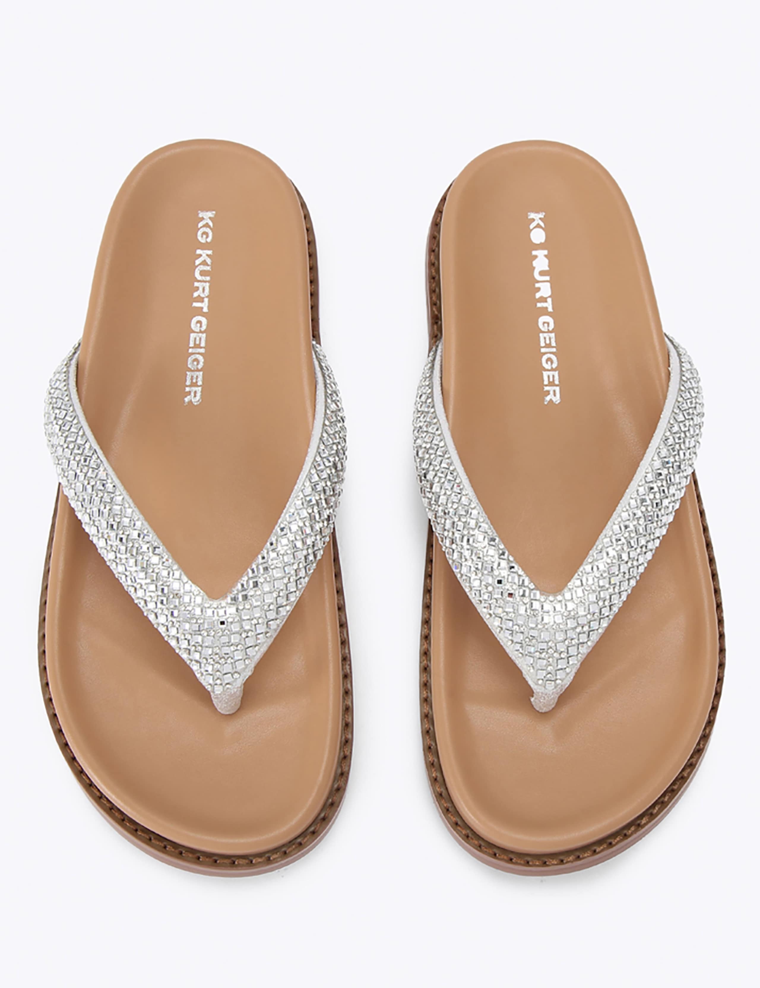 Sparkle Flat Footbed Flip Flops 3 of 5
