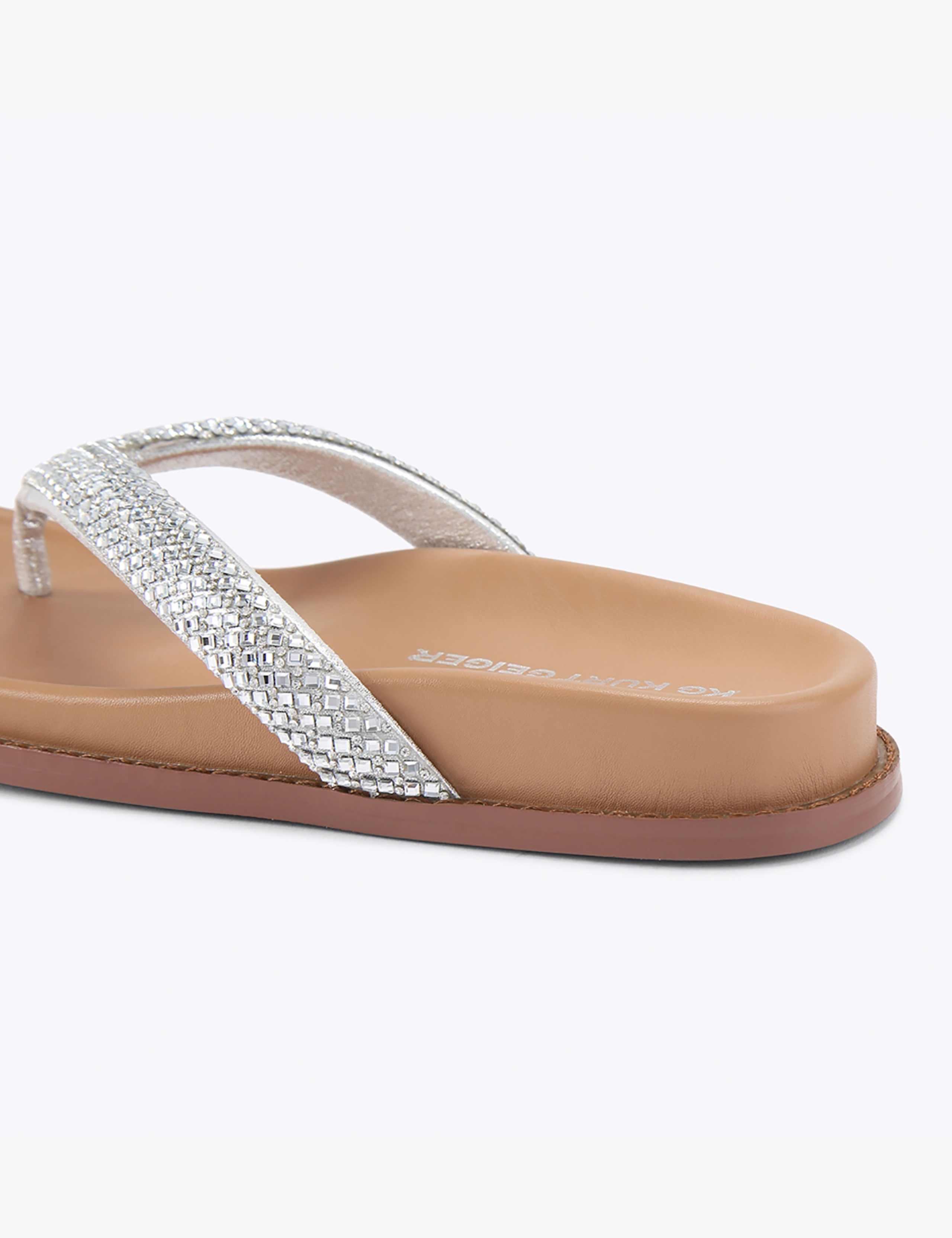 Sparkle Flat Footbed Flip Flops 5 of 5