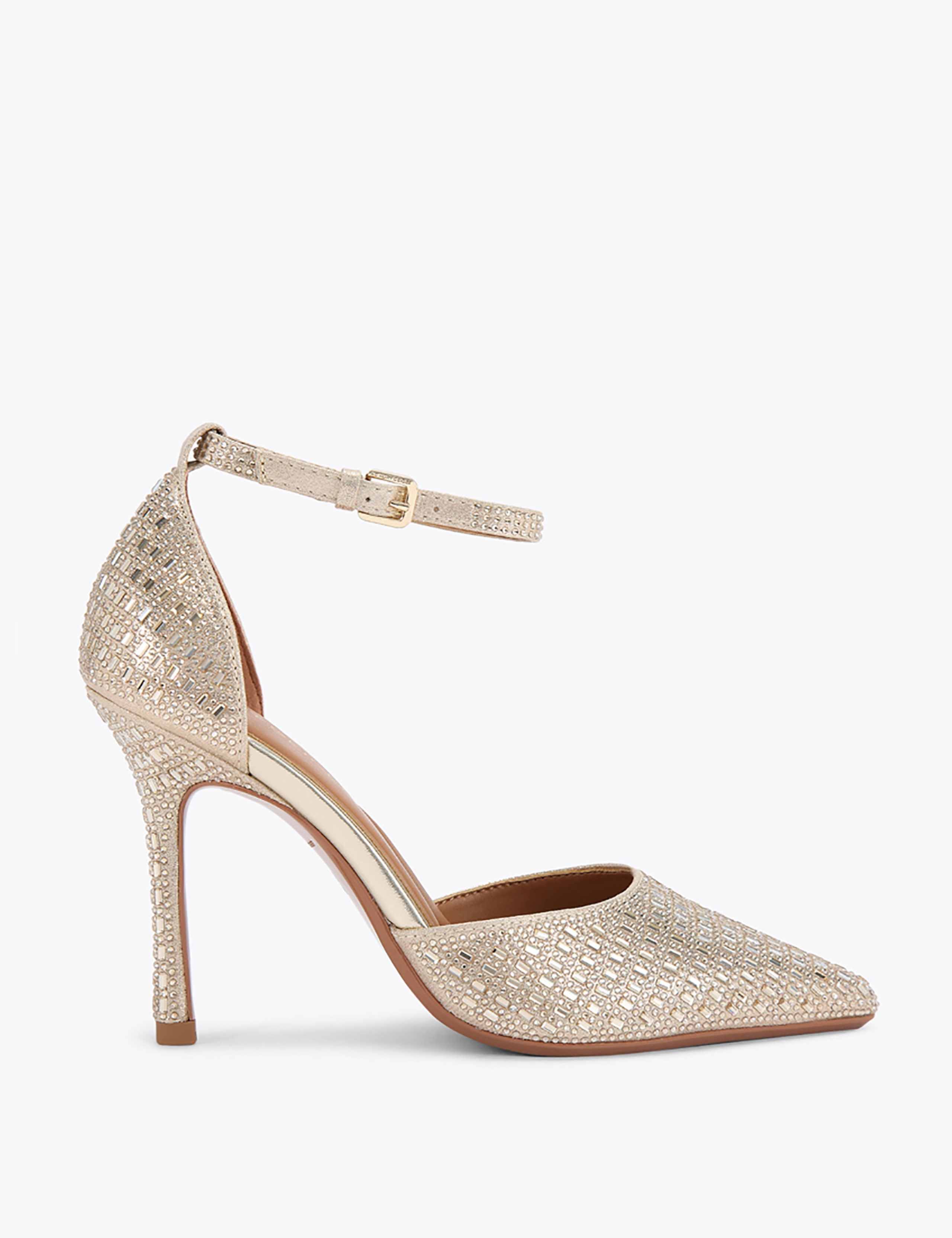 Sparkle Ankle Strap Stiletto Heel Court Shoes 2 of 5
