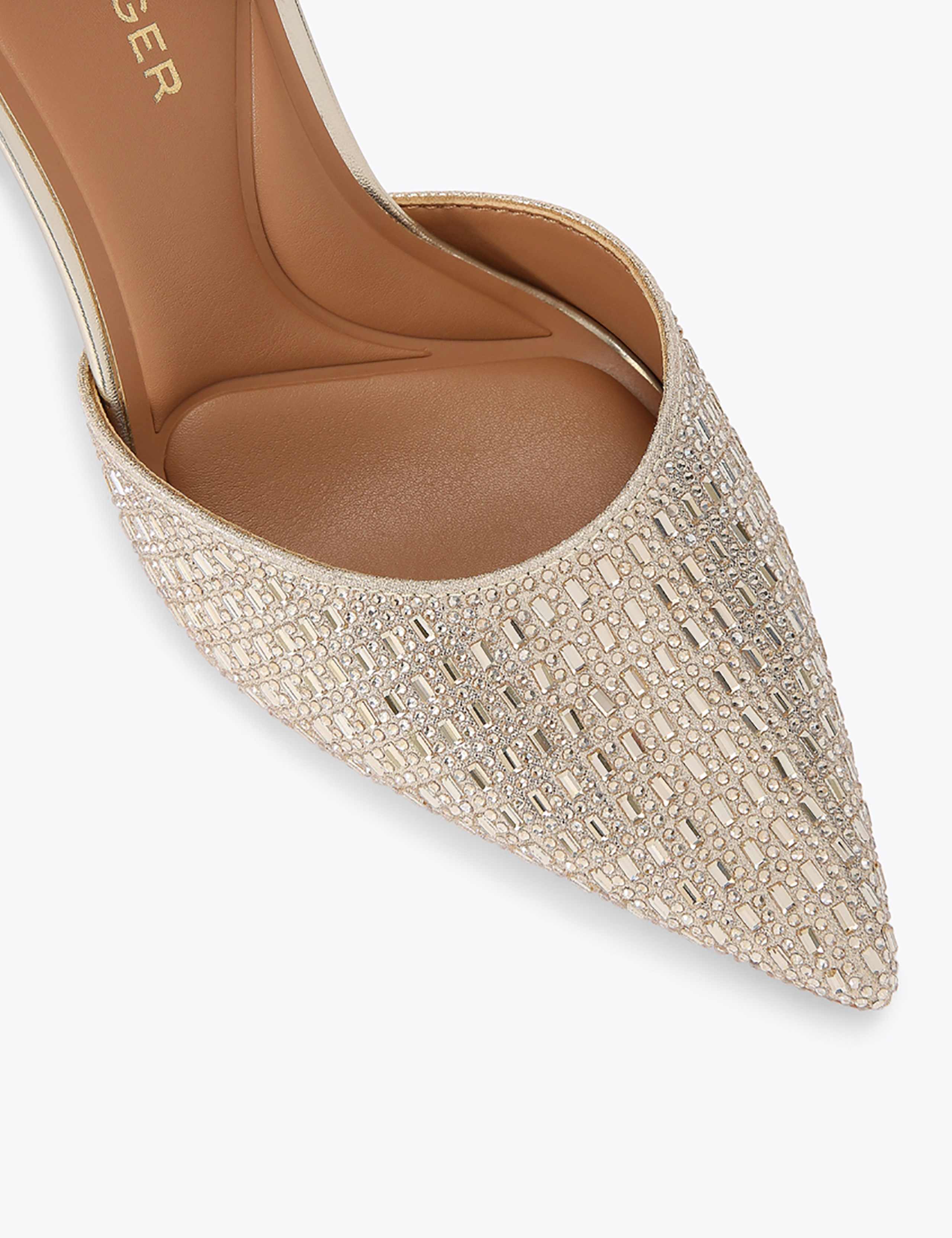 Sparkle Ankle Strap Stiletto Heel Court Shoes 4 of 5