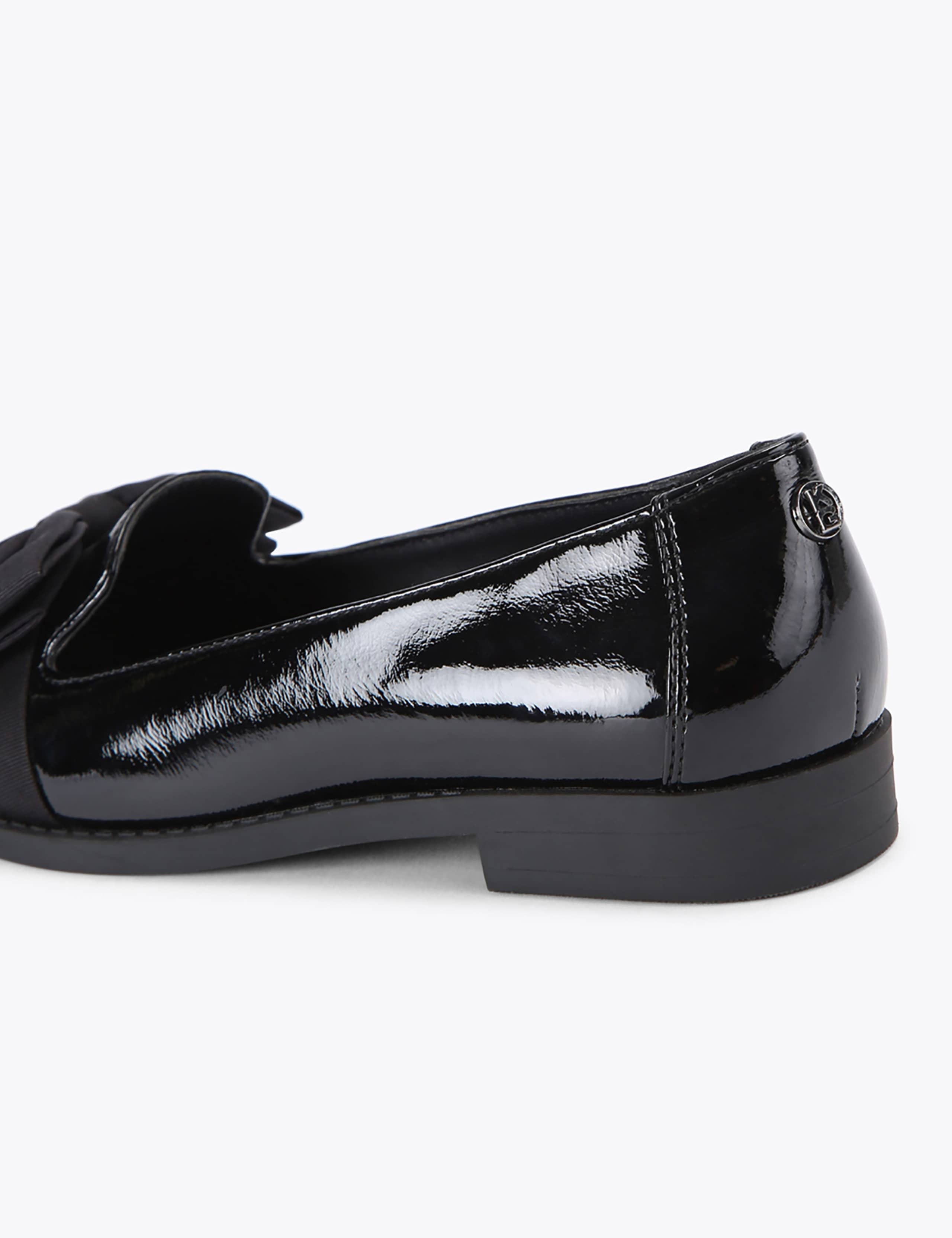 Leather Bow Flat Ballet Pumps 4 of 4