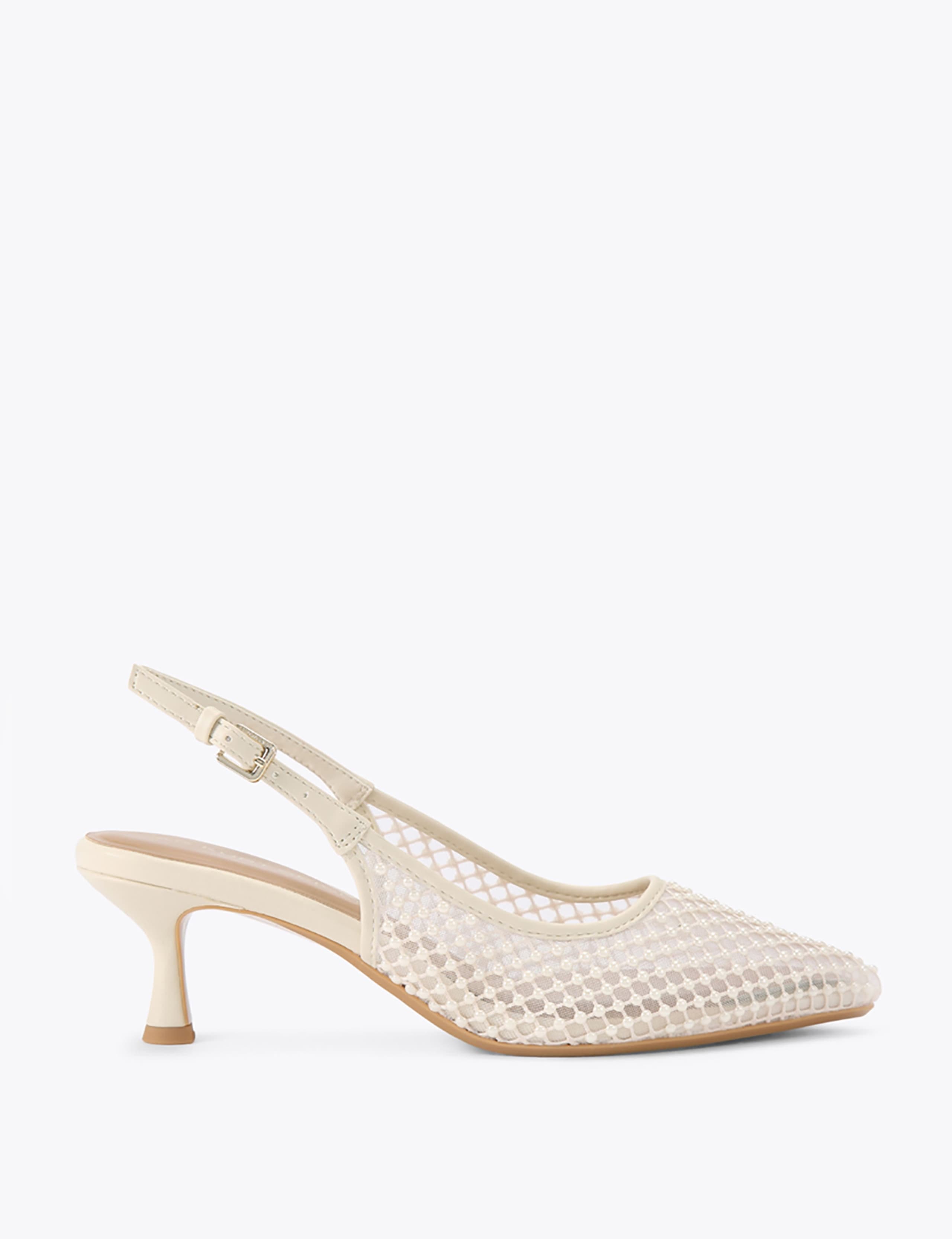 Tilly Kitten Heel Slingback Court Shoes 2 of 5