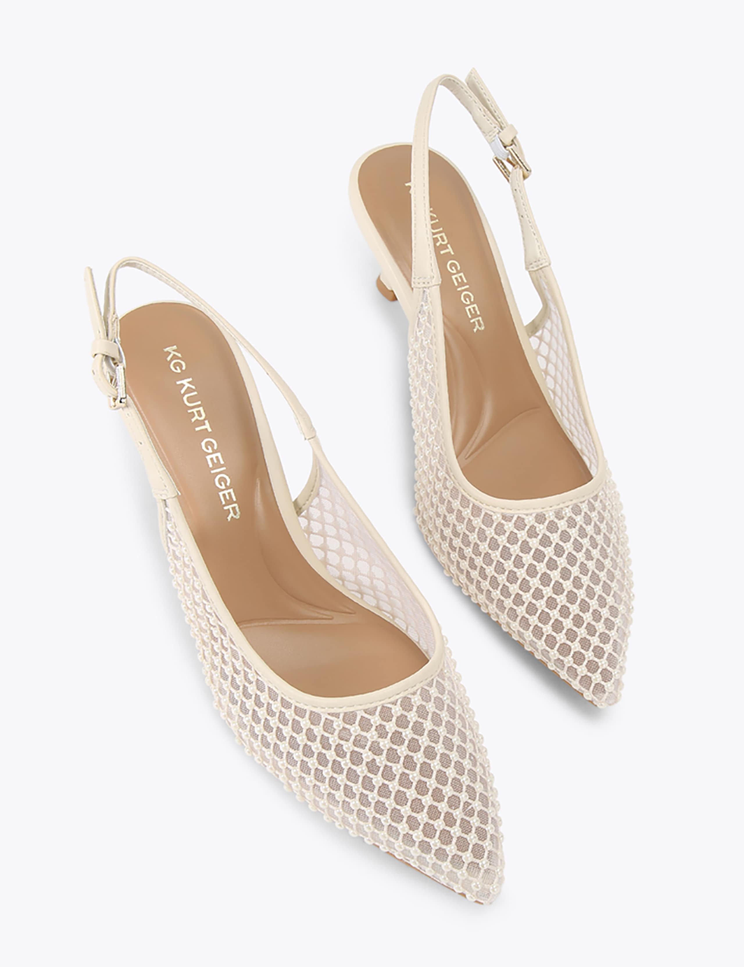 Tilly Kitten Heel Slingback Court Shoes 3 of 5
