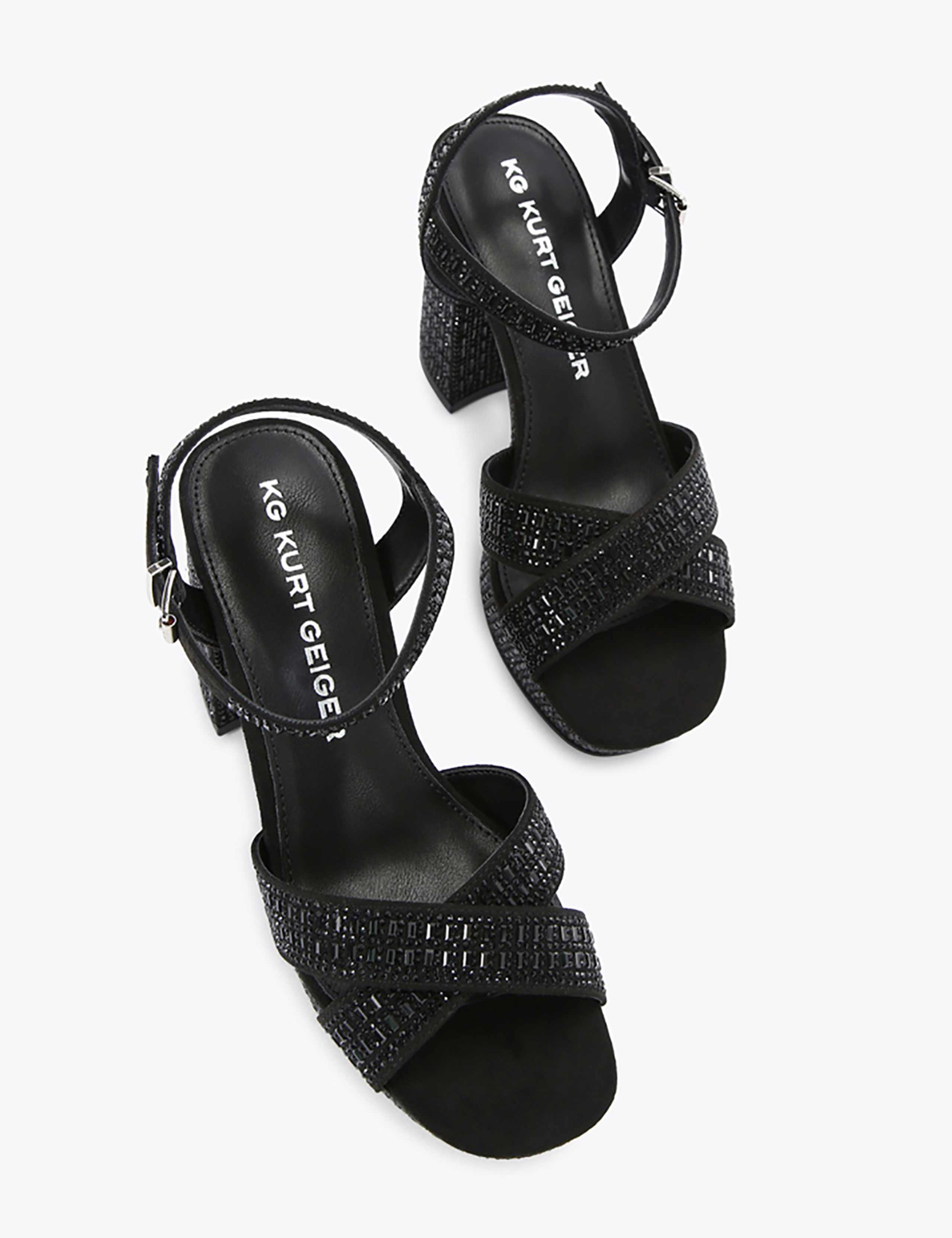 Sparkle Beaded Platform Block Heel Sandals 3 of 5