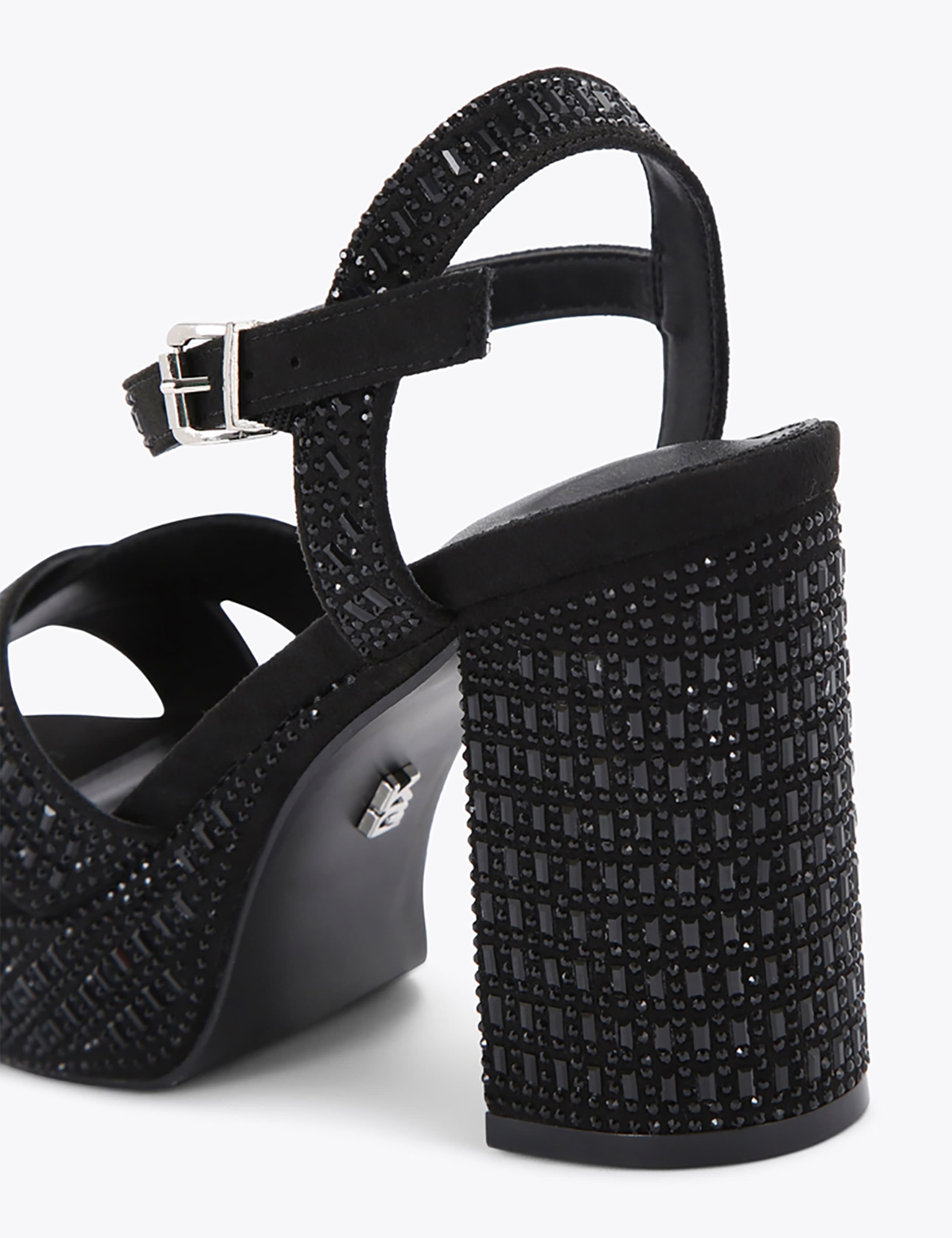 Sparkle Beaded Platform Block Heel Sandals 5 of 5
