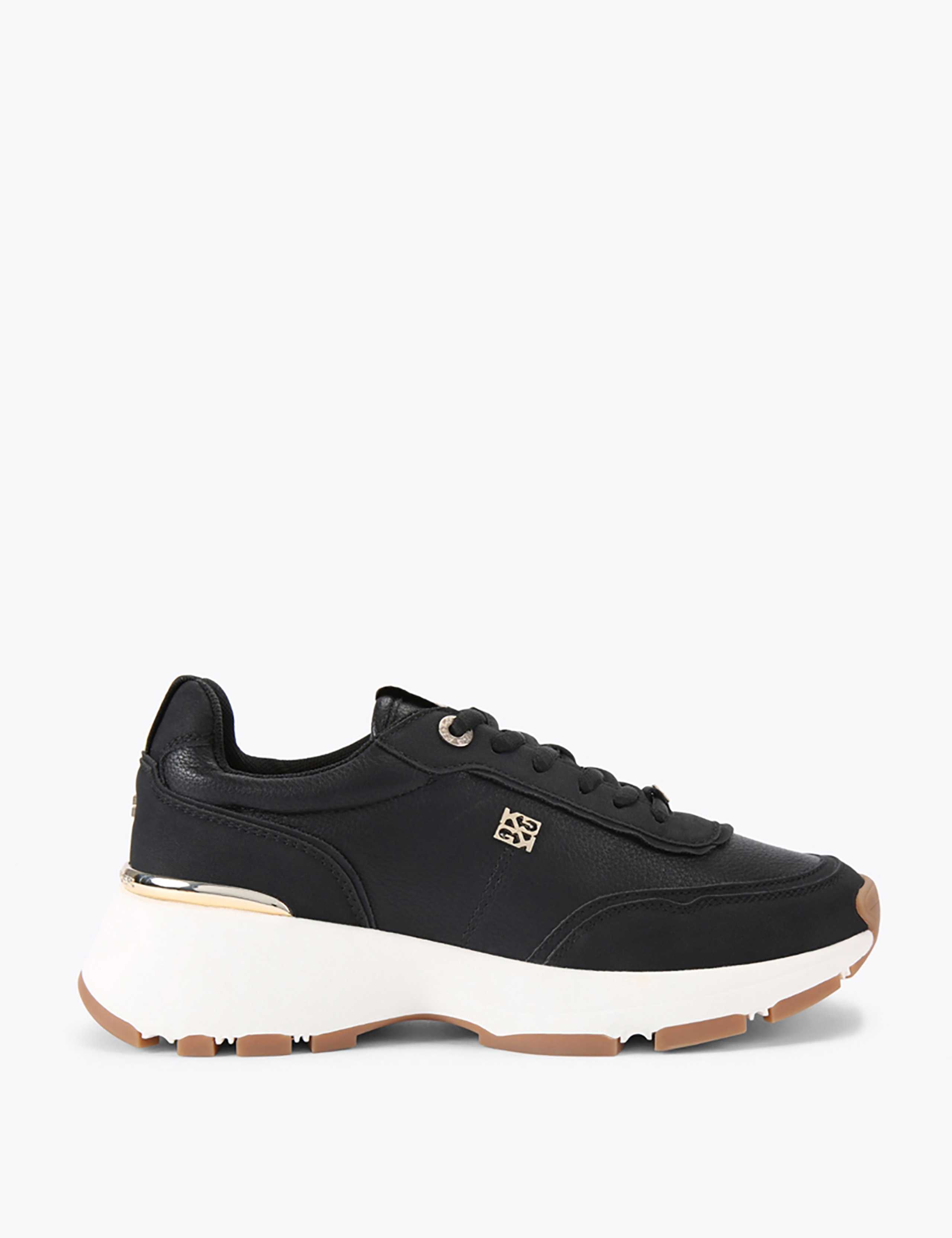 Lace Up Logo Detail Chunky Wedge Trainers 2 of 5