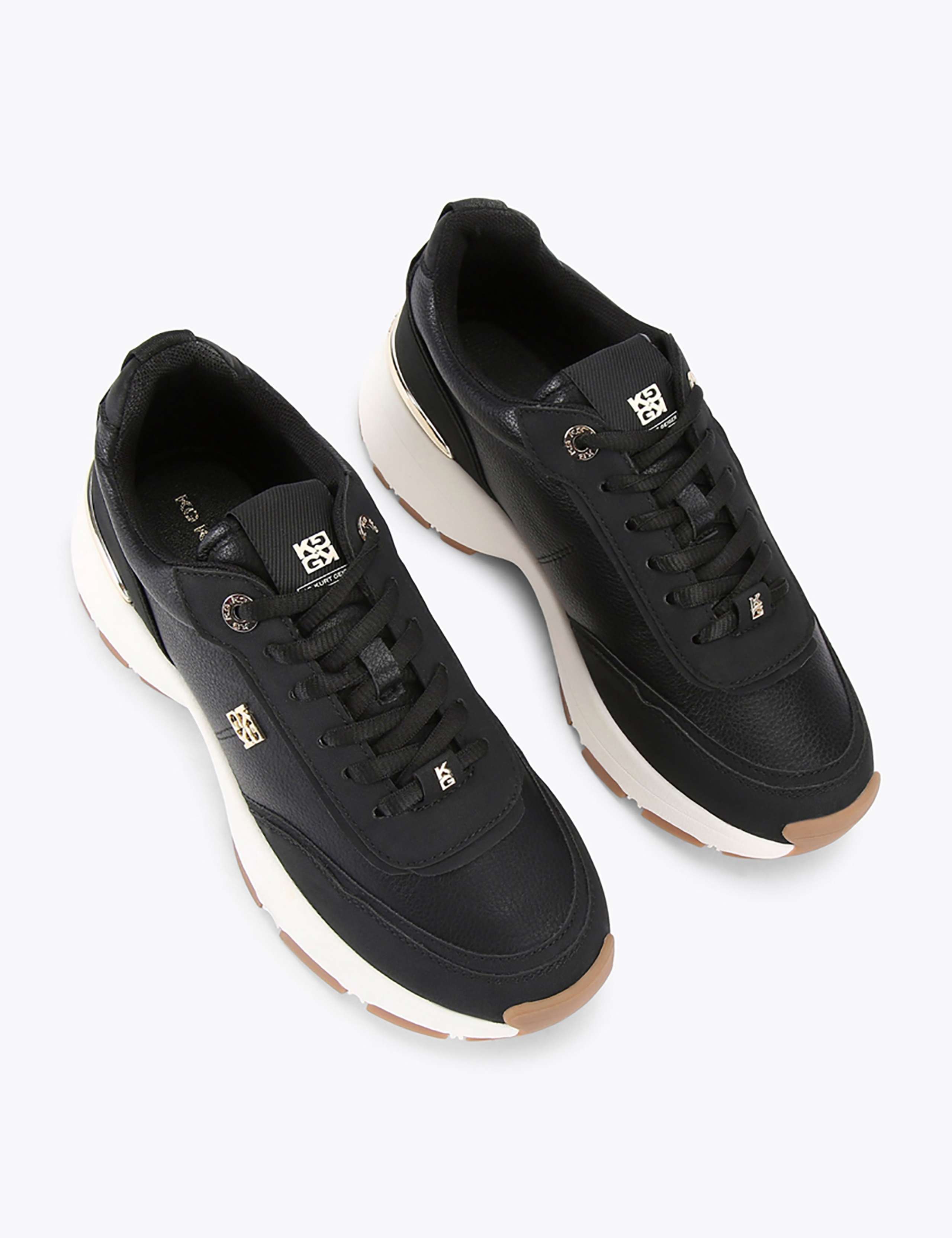 Lace Up Logo Detail Chunky Wedge Trainers 3 of 5