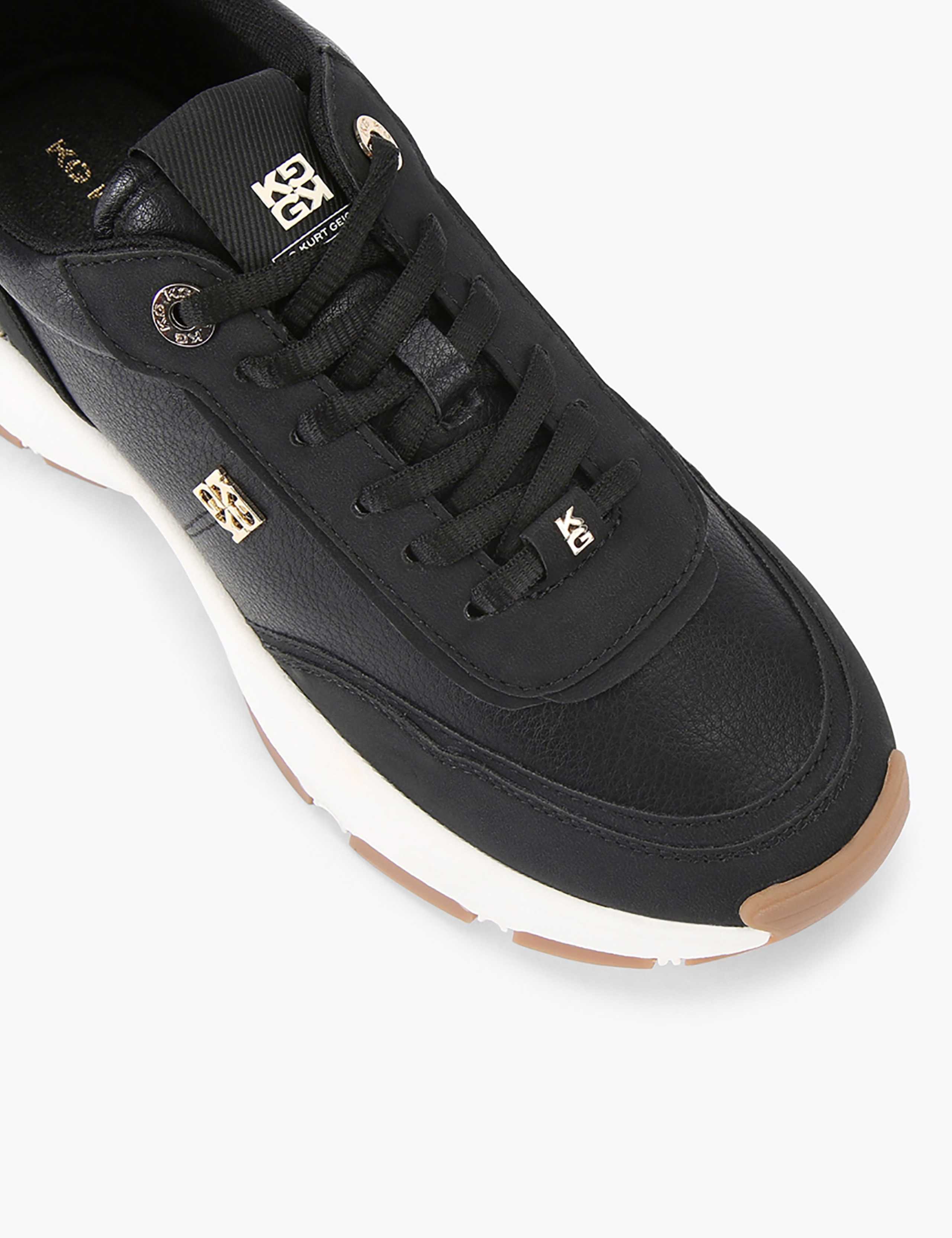 Lace Up Logo Detail Chunky Wedge Trainers 4 of 5