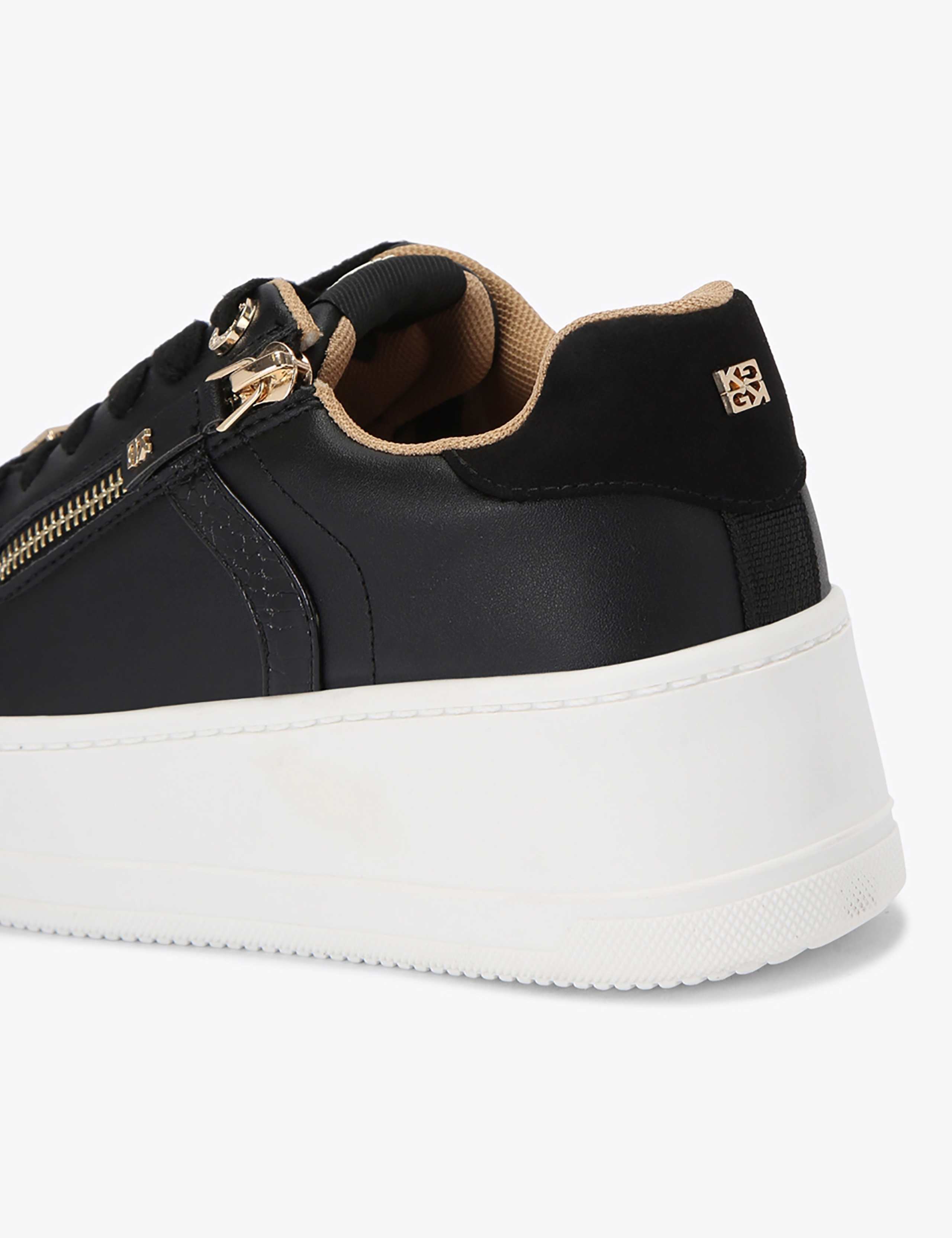 Lace Up Zip Detail Flatform Trainers 5 of 5