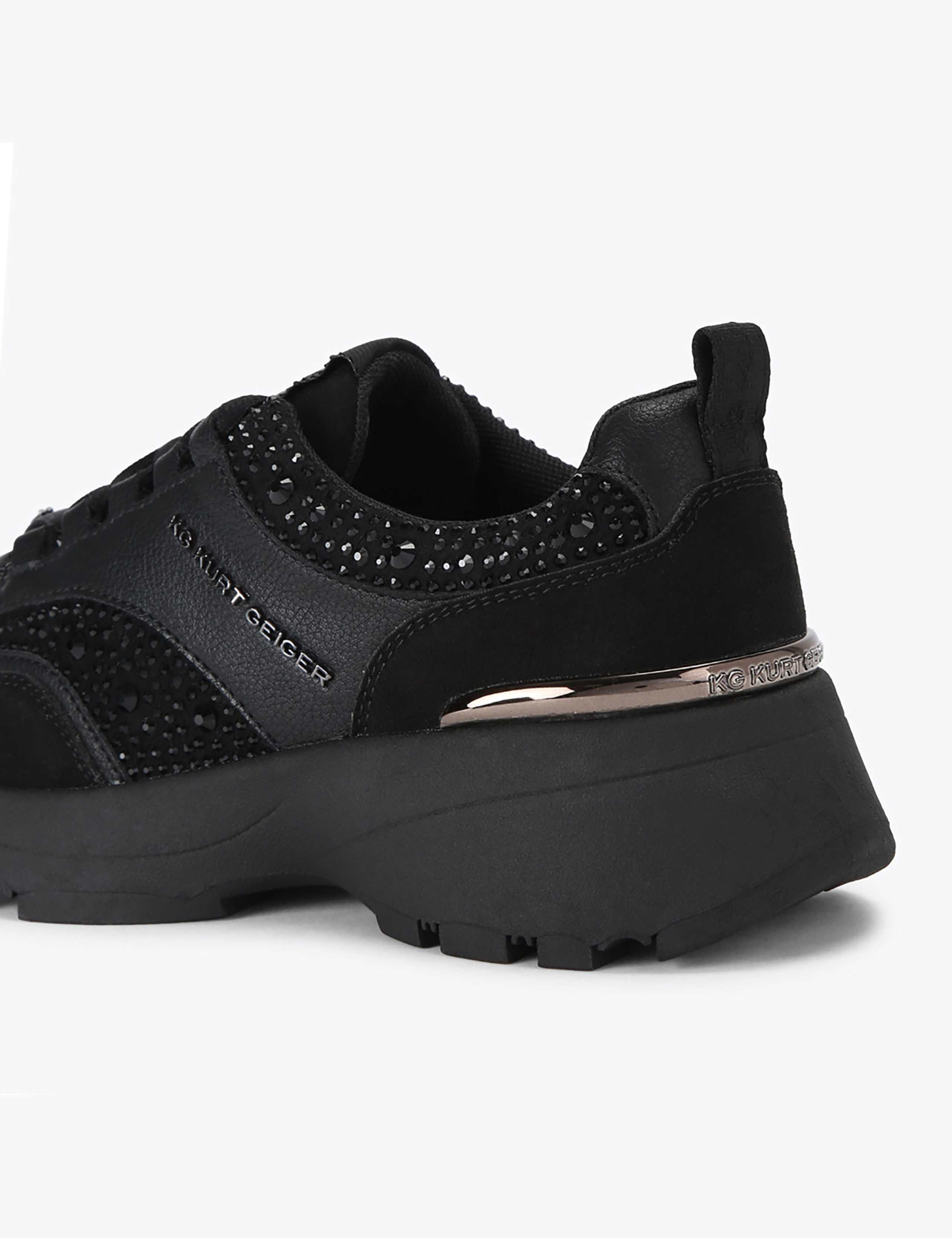 Lace Up Sparkle Chunky Wedge Trainers 3 of 3