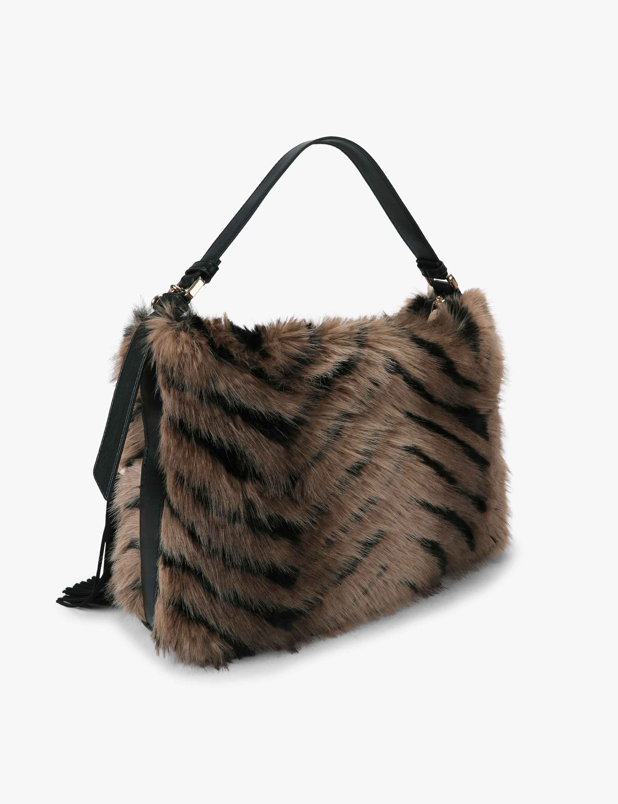 Faux Fur Animal Print Shoulder Bag 3 of 4