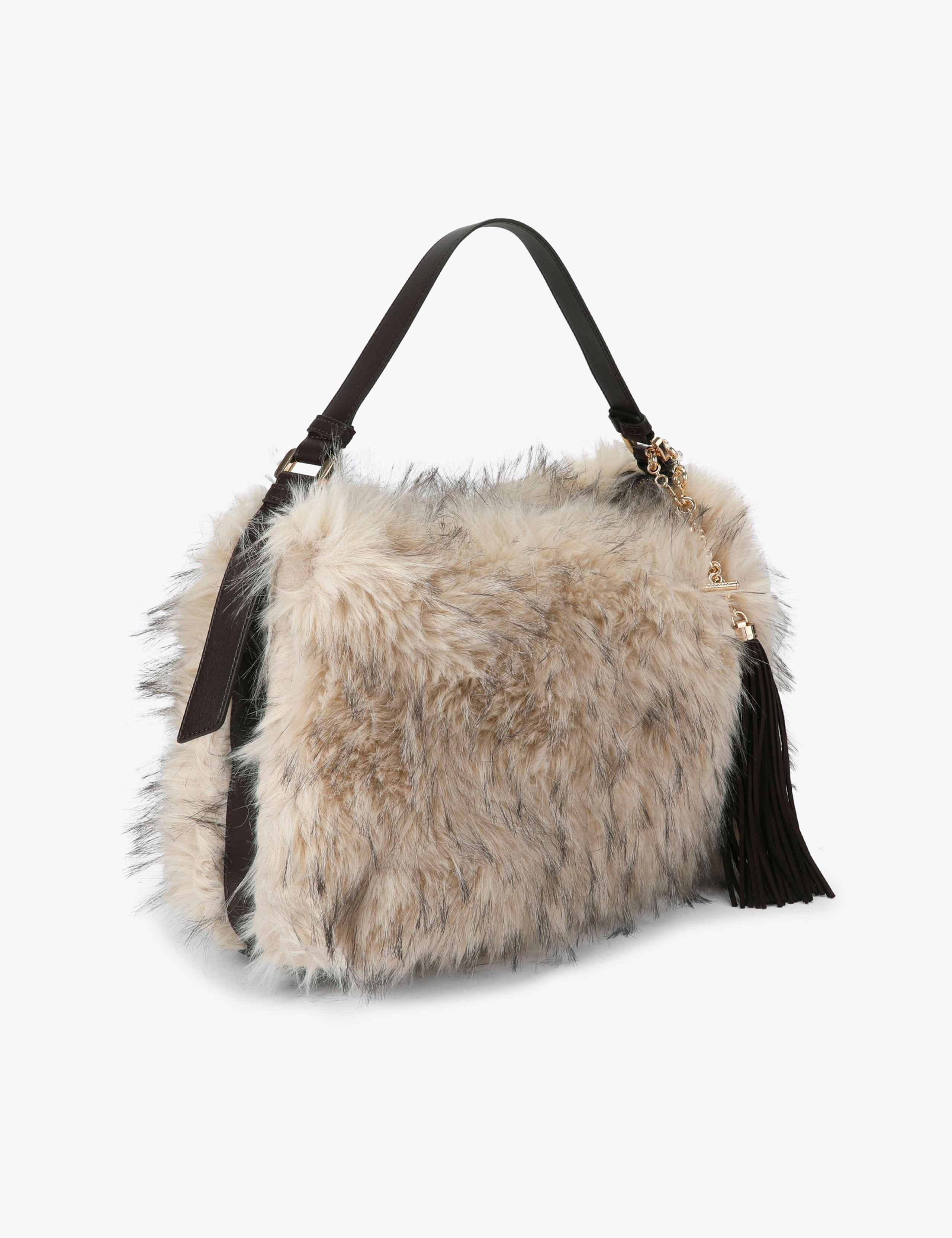 Faux Fur Hobo Bag 2 of 4