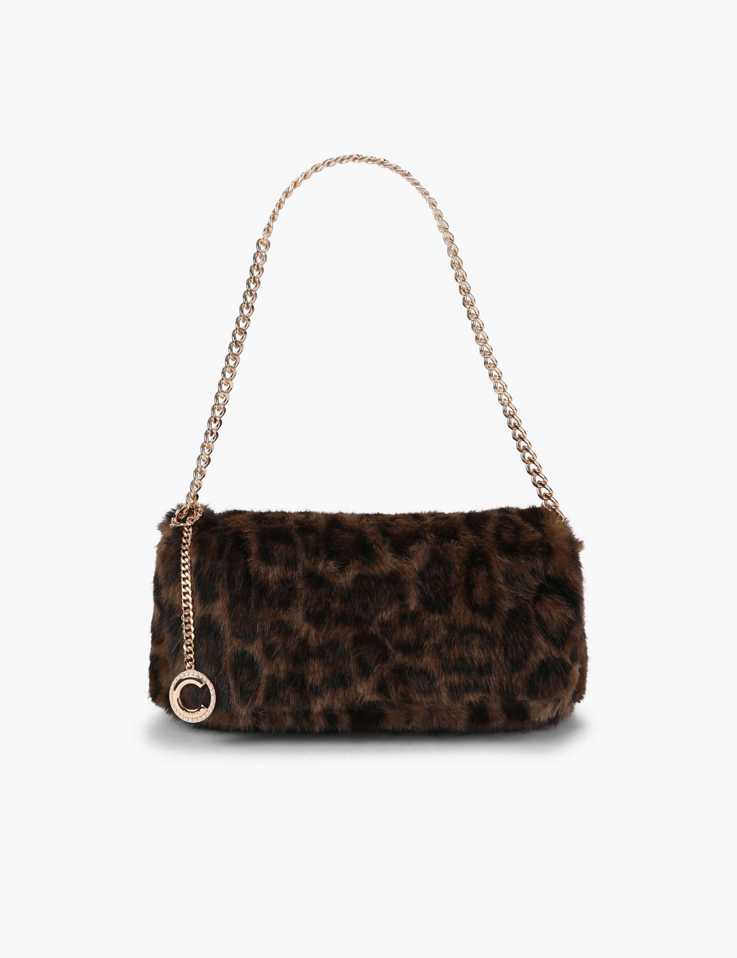 Animal Print Chain Strap Clutch Bag 1 of 4