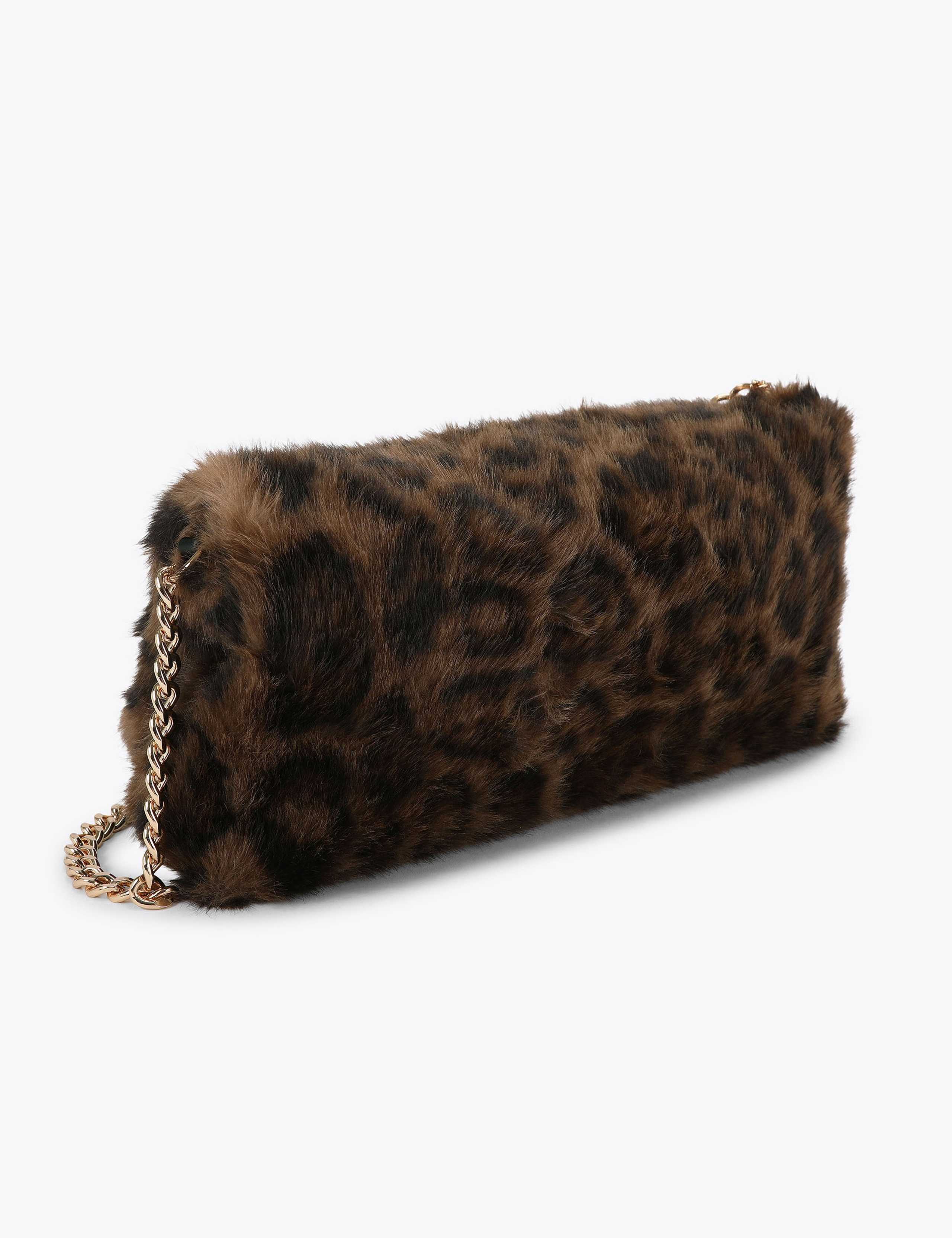 Animal Print Chain Strap Clutch Bag 2 of 4