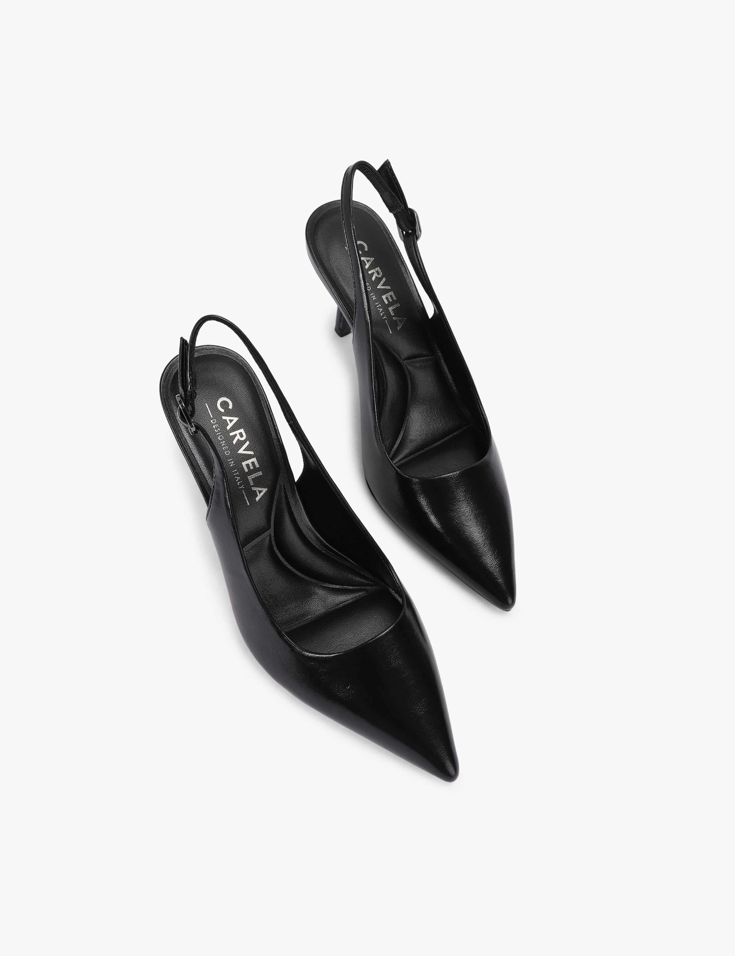 Buckle Stiletto Heel Pointed Slingback Shoes 2 of 4