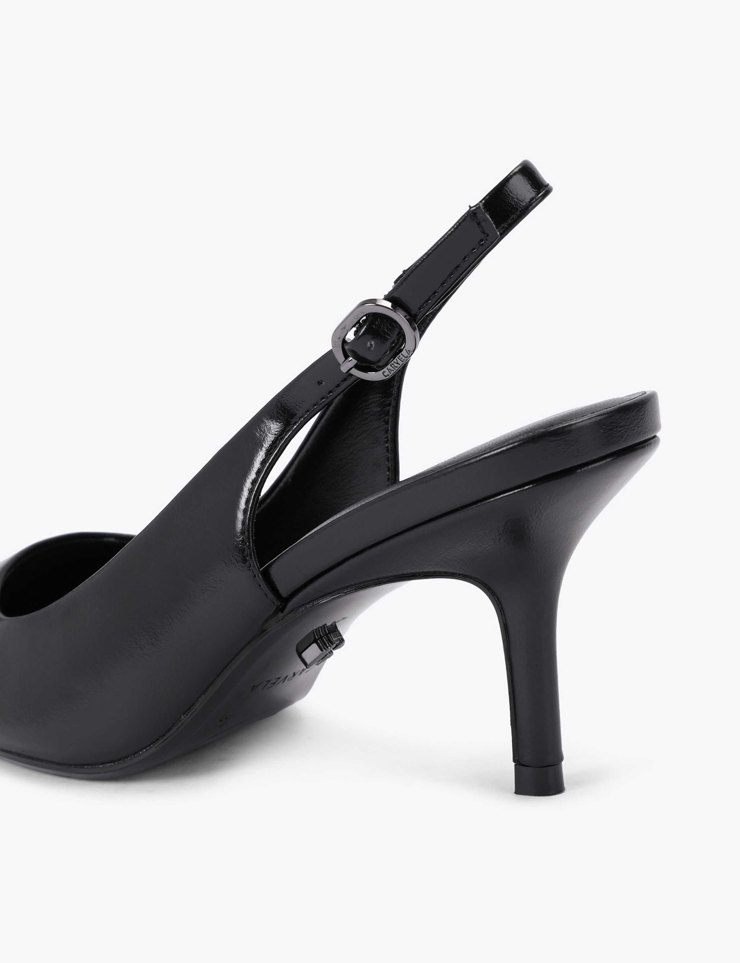 Buckle Stiletto Heel Pointed Slingback Shoes 3 of 4